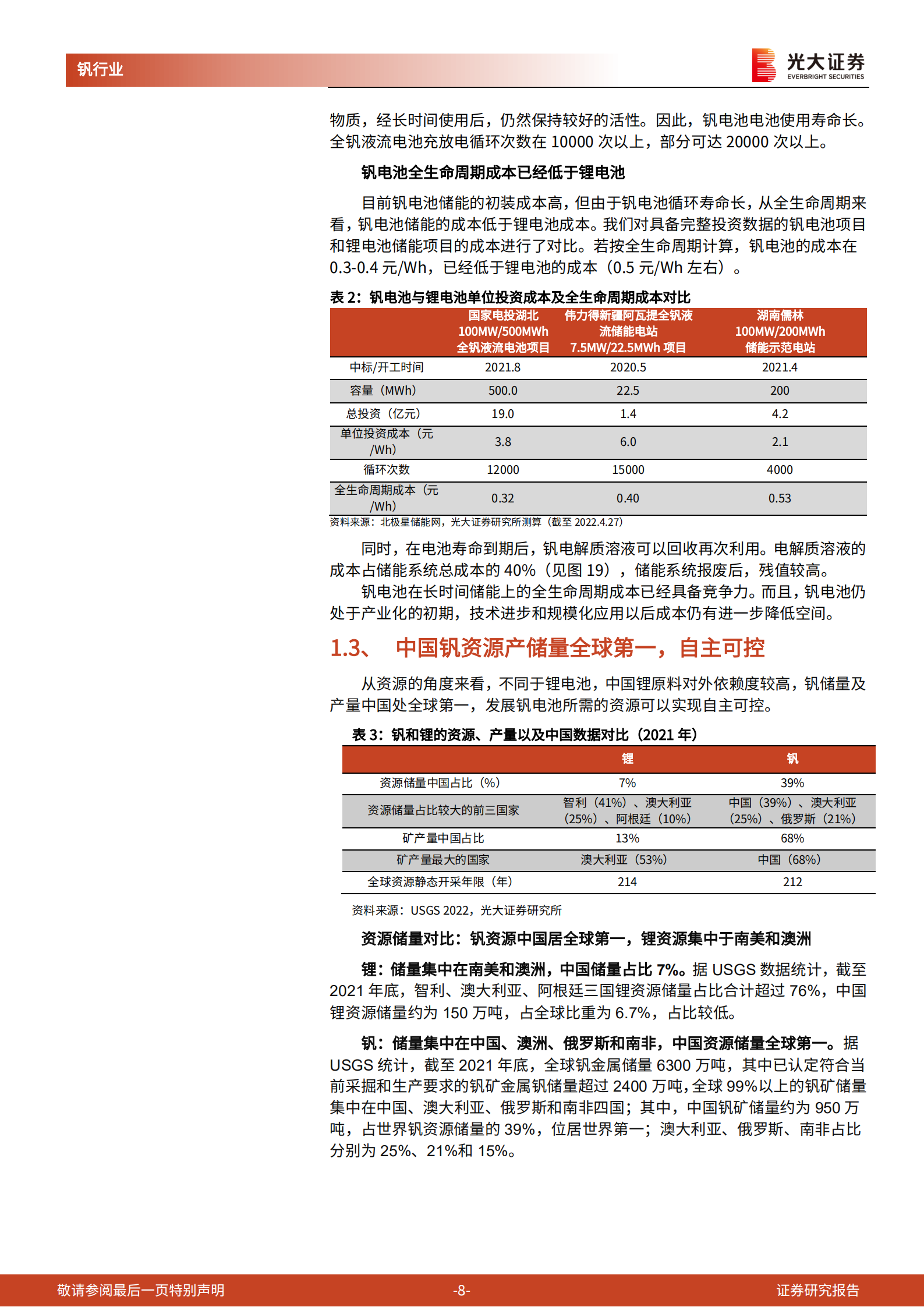 全钒液流电池行业深度报告：安全稳定、寿命长，钒电池长时储能空间广阔-220707.pdf 第8页