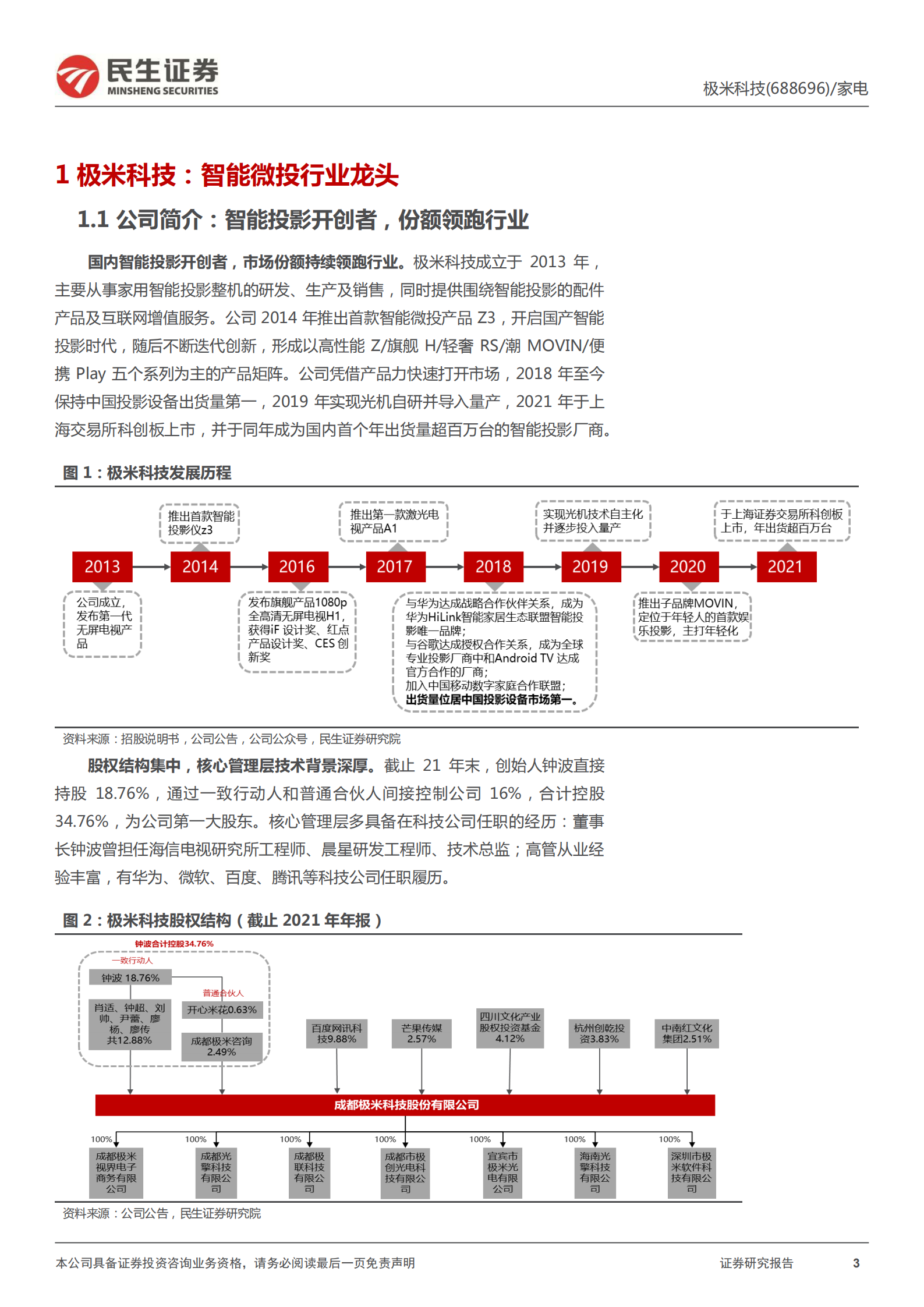 极米科技-深度报告：乘风而起，迈向全球-220630.pdf 第3页
