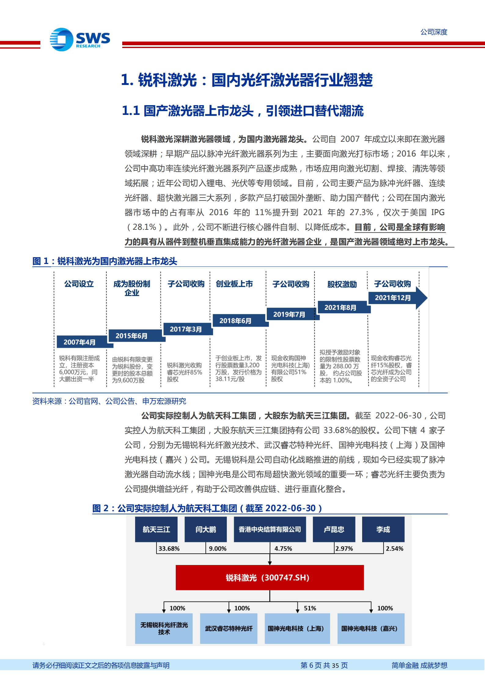 锐科激光-国产激光器龙头，新应用提升盈利空间-220927.pdf 第6页