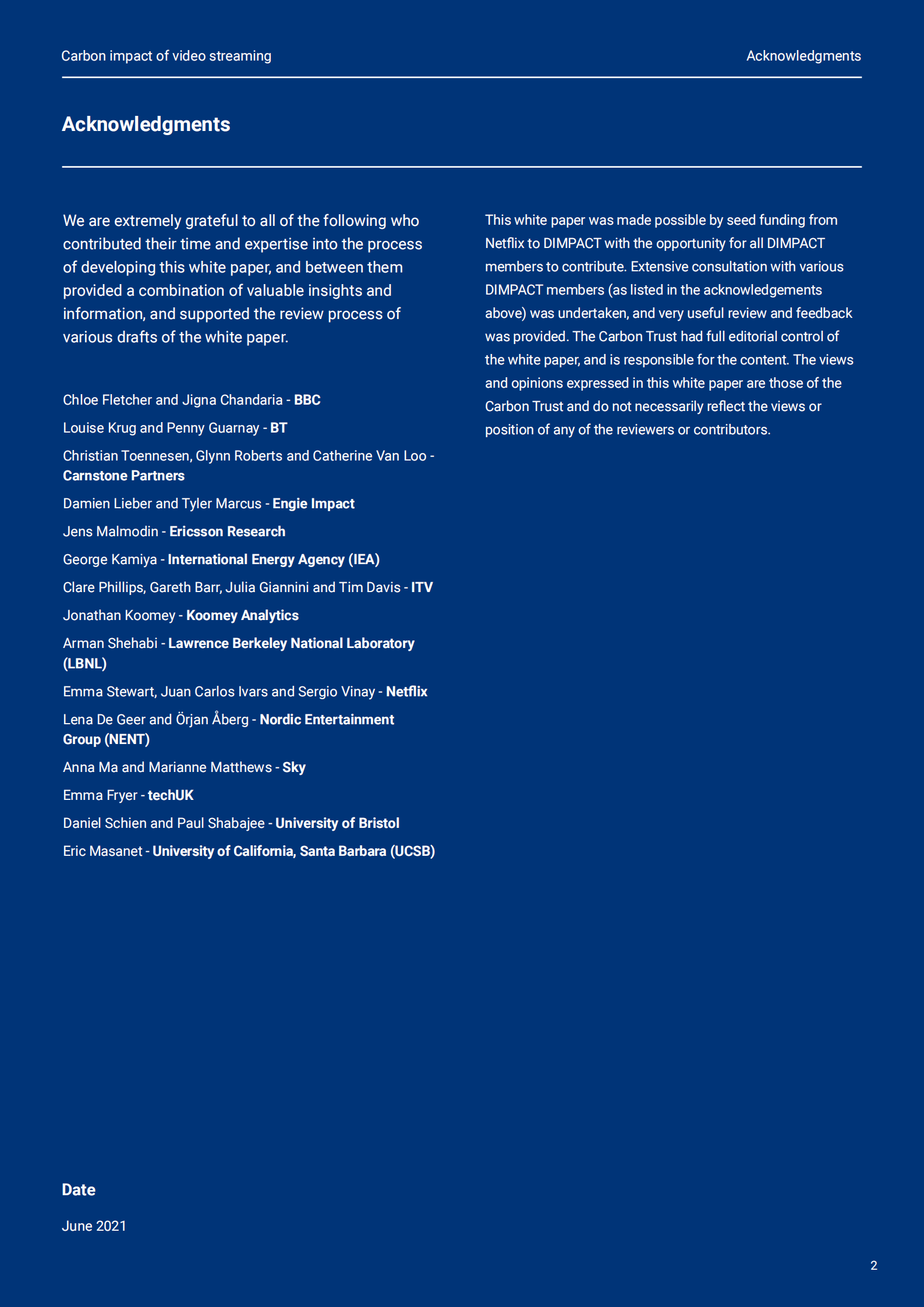 在线视频碳影响测算白皮书（Carbon impact of video streaming）.pdf 第2页