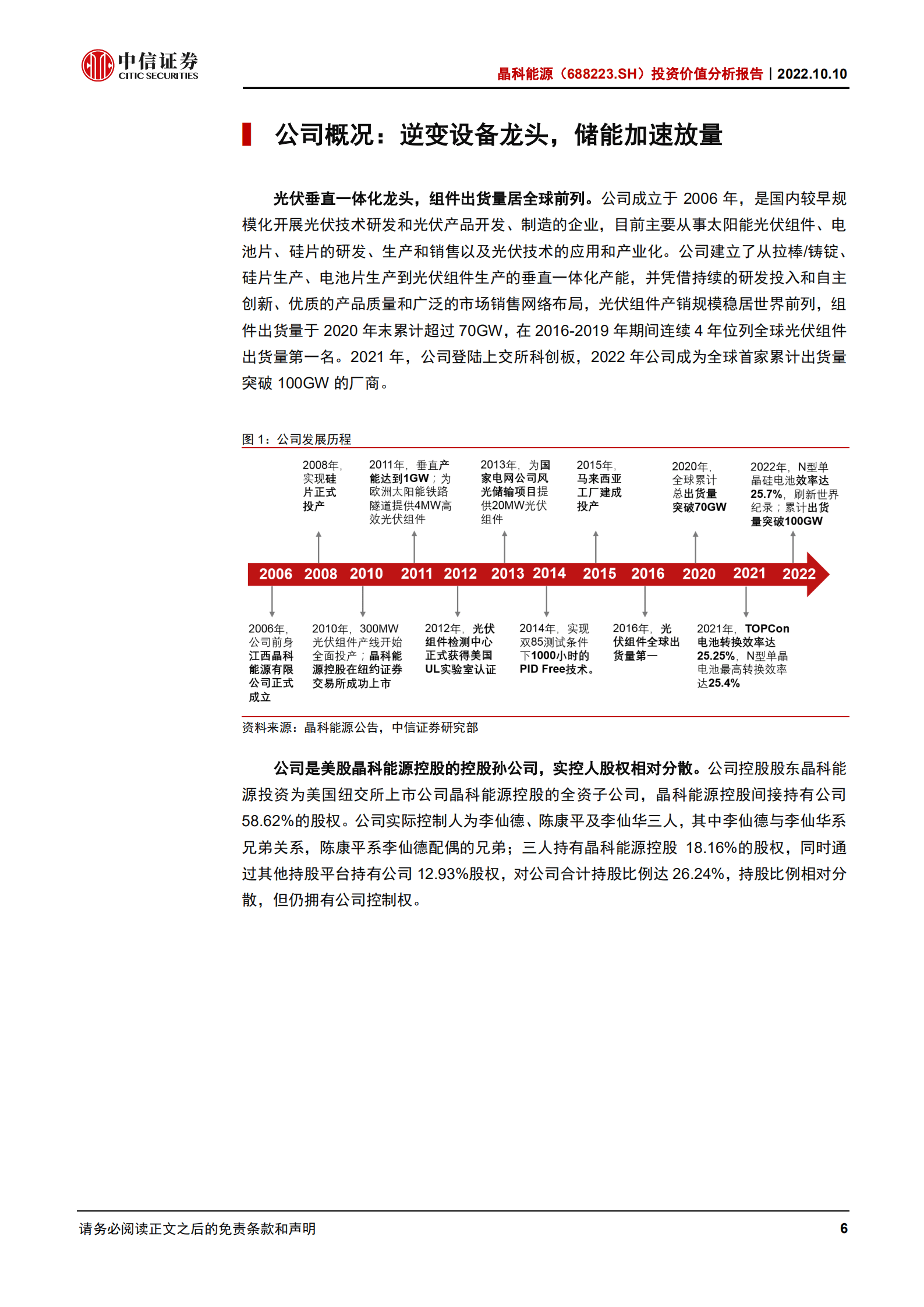 晶科能源：光伏一体化龙头，引领TOPCon升级-221010.pdf 第6页