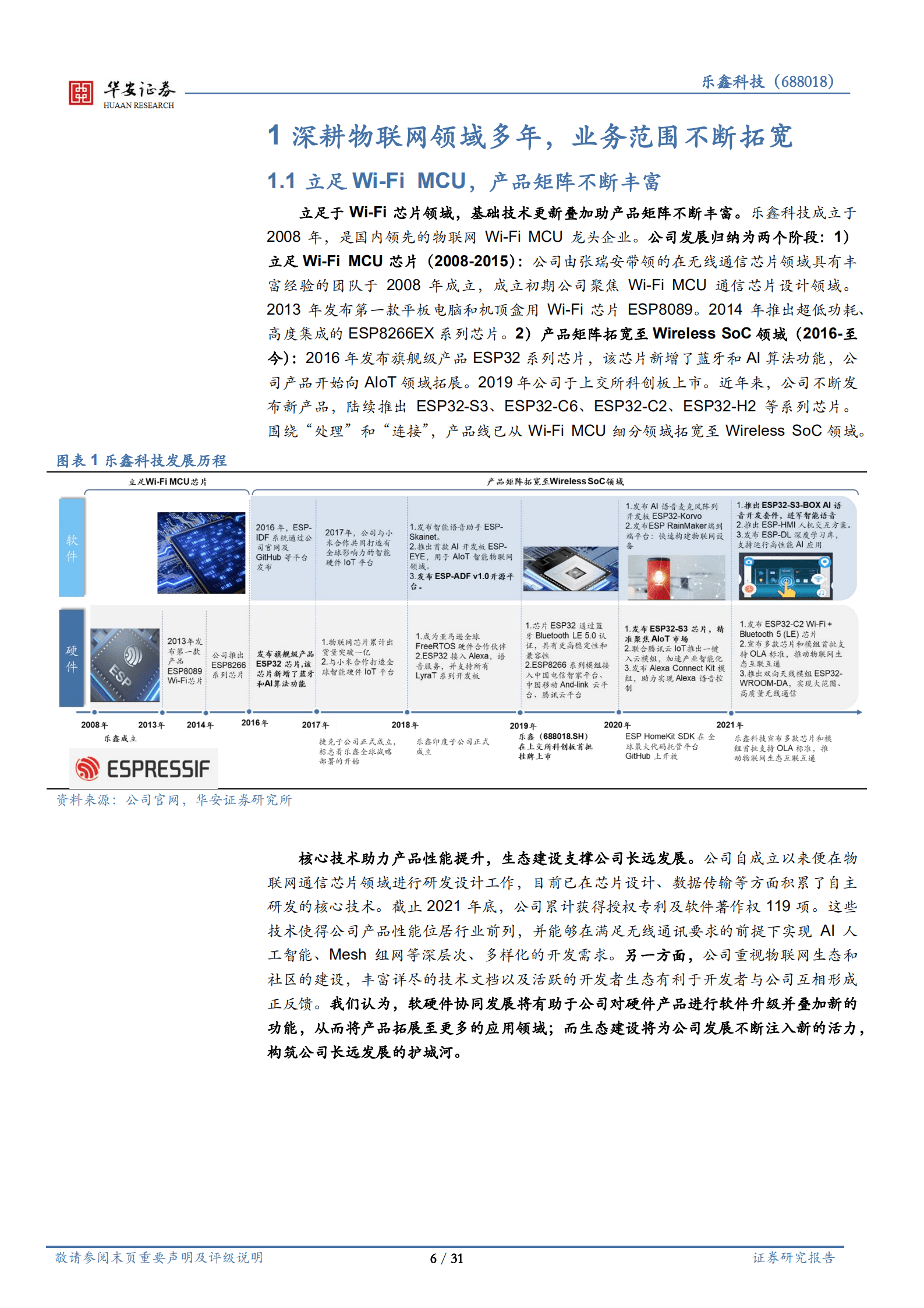 乐鑫科技-Wi~Fi MCU领域龙头，软件硬件一体化协同发展-221016.pdf 第6页