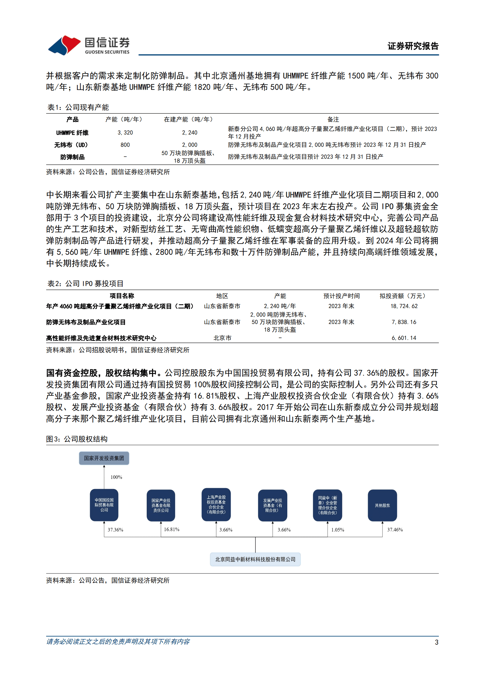 同益中-防弹需求推动行业高景气，纤维龙头全产业链拓展-221019.pdf 第3页