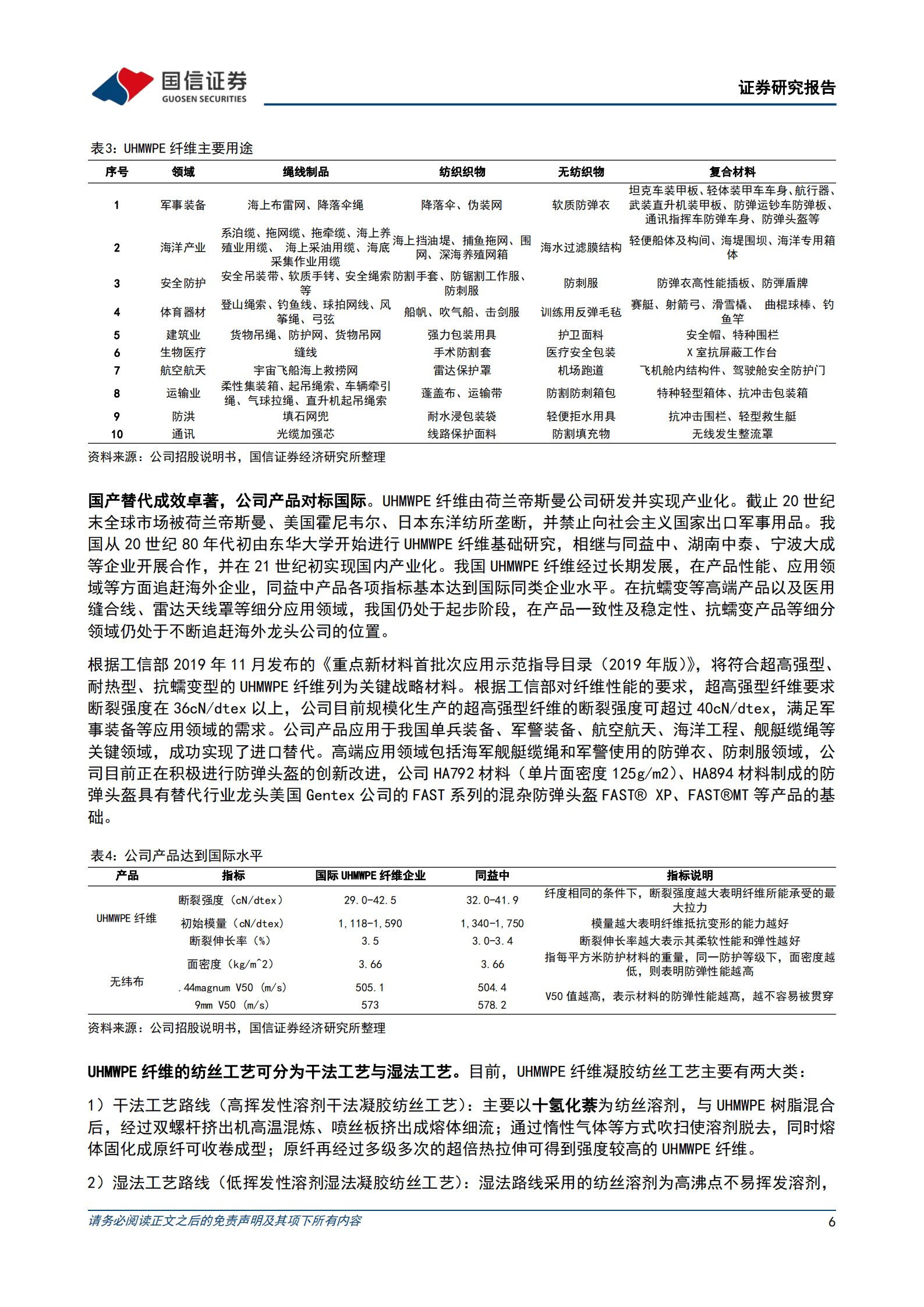 同益中-防弹需求推动行业高景气，纤维龙头全产业链拓展-221019.pdf 第6页