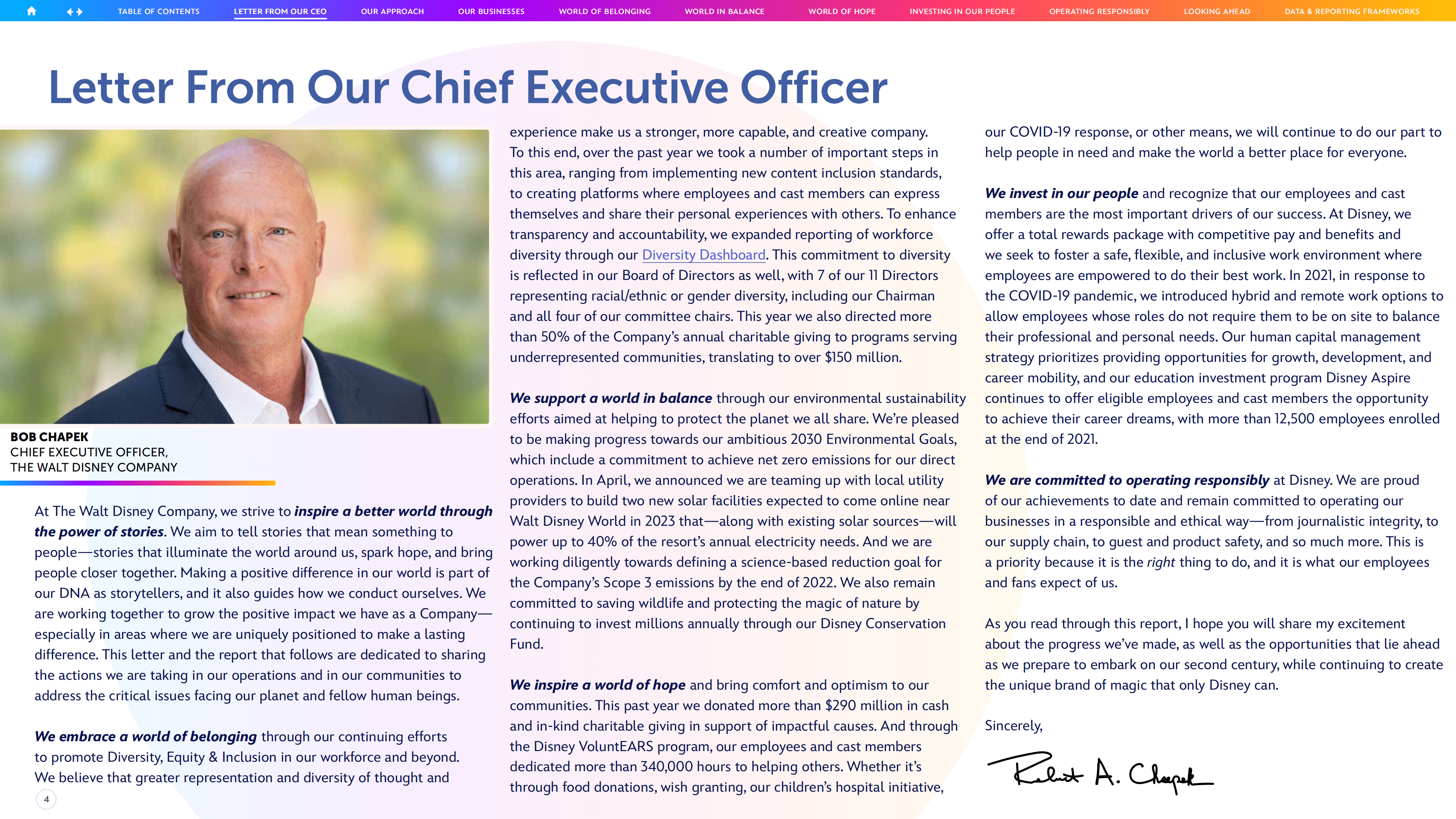 华特迪士尼公司（WALT DISNEY）2021年企业社会责任报告（英文版）.pdf 第4页