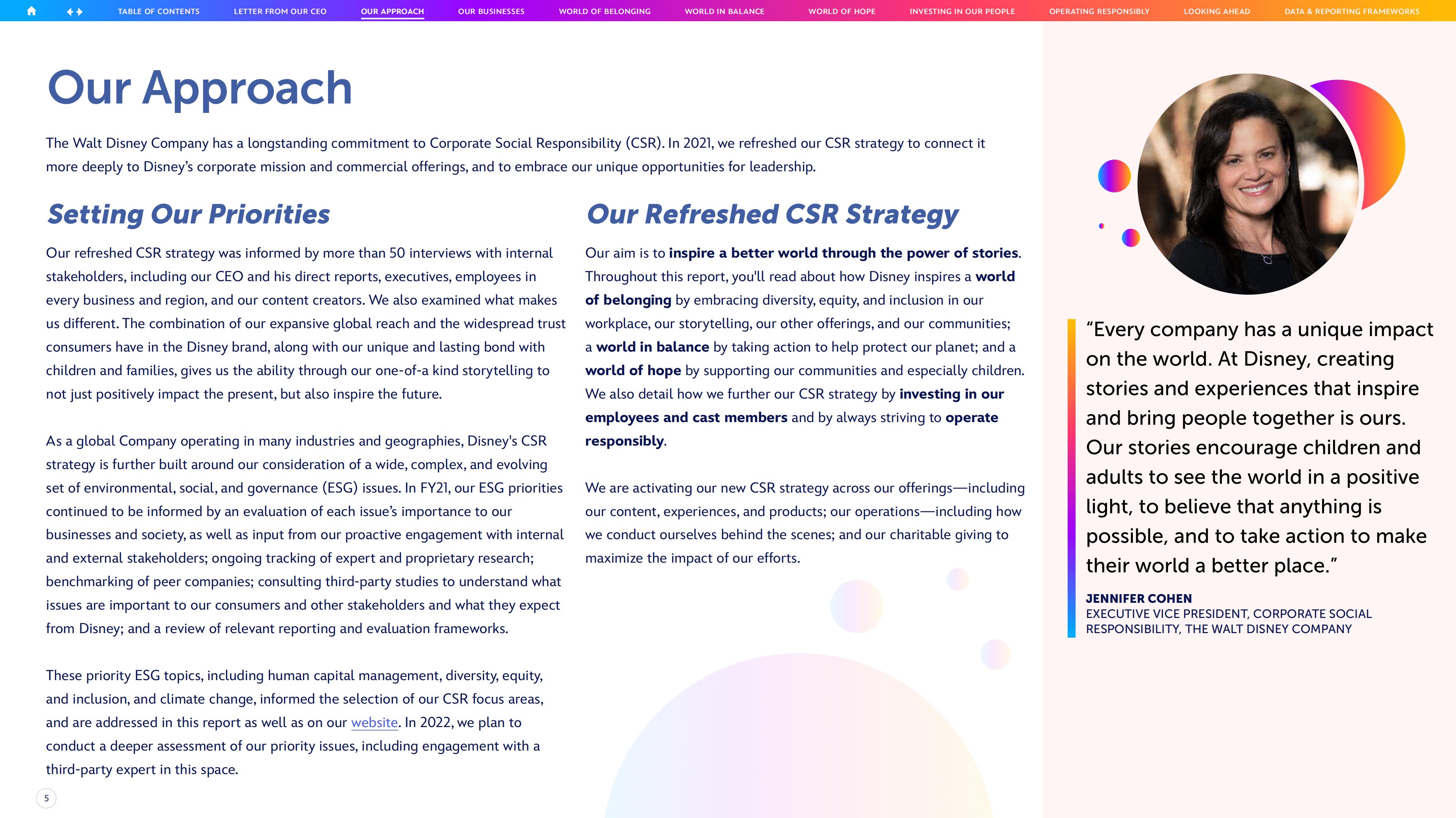 华特迪士尼公司（WALT DISNEY）2021年企业社会责任报告（英文版）.pdf 第5页