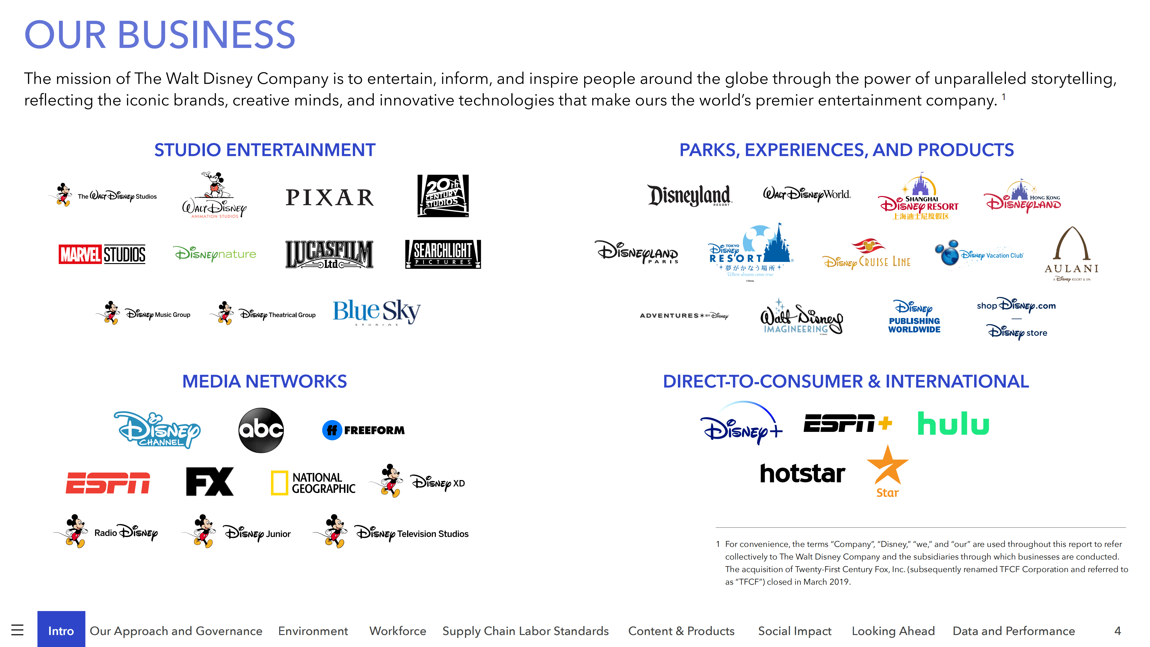 华特迪士尼公司（WALT DISNEY）2019年企业社会责任报告（英文版）.pdf 第4页