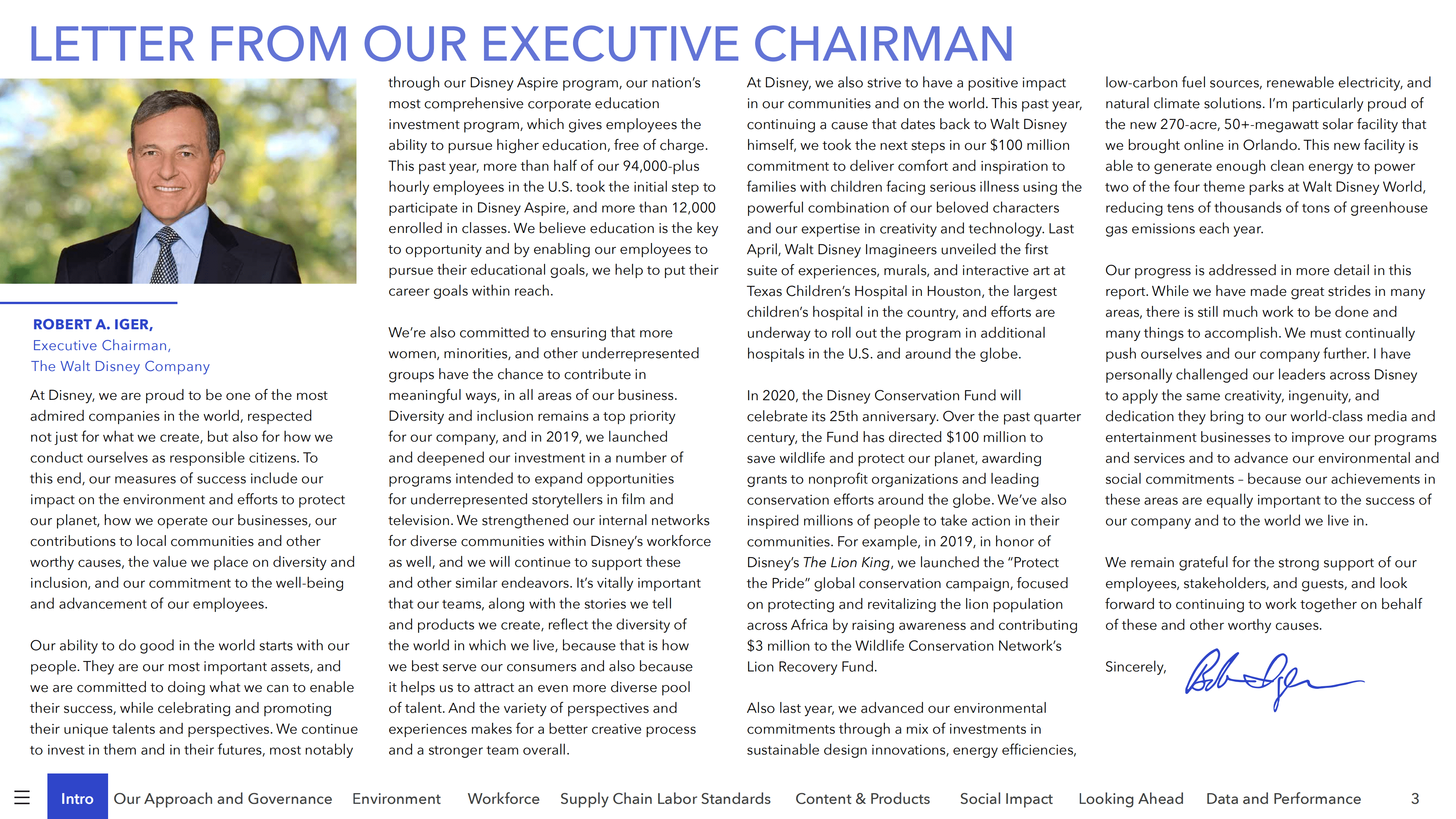 华特迪士尼公司（WALT DISNEY）2019年企业社会责任报告（英文版）.pdf 第3页