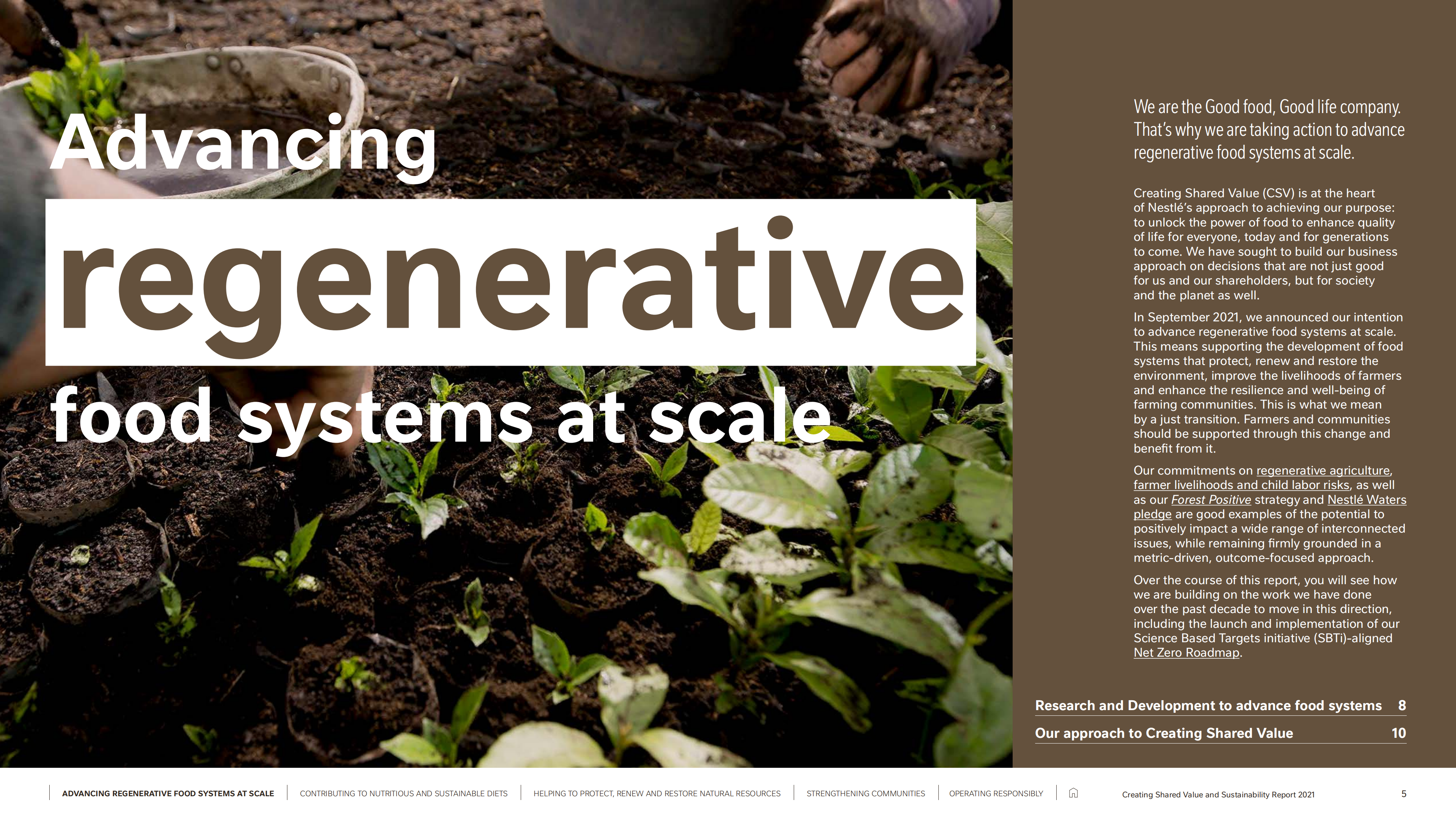 雀巢公司（NESTLÉ）2021年创造共享价值和可持续发展报告（英文版）.pdf 第5页
