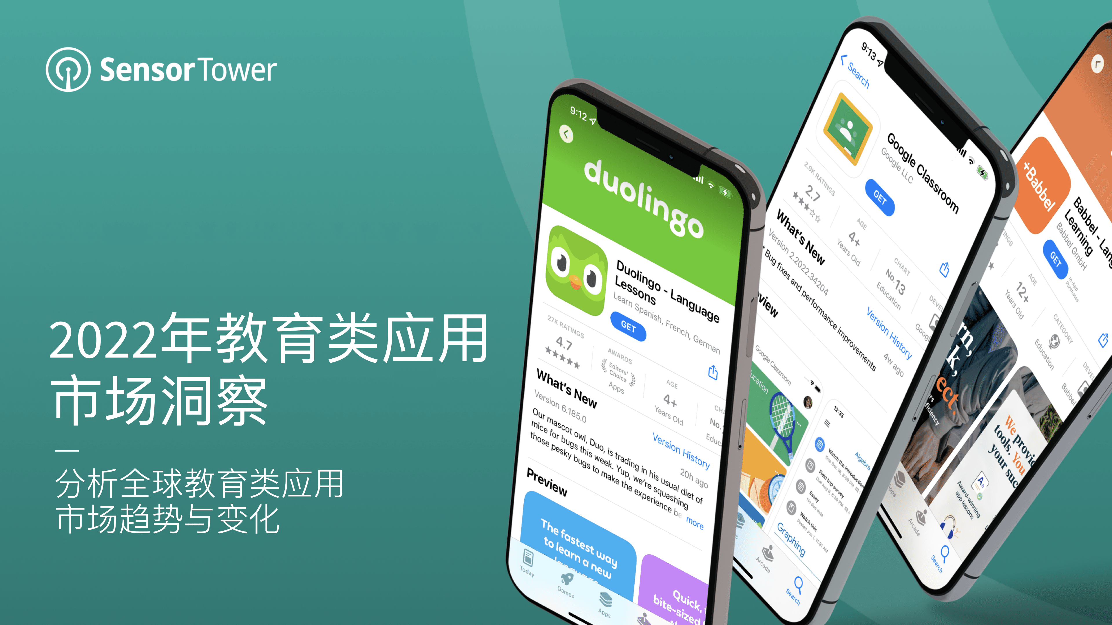 Sensor Tower：2022年教育类应⽤市场洞察.pdf 第1页