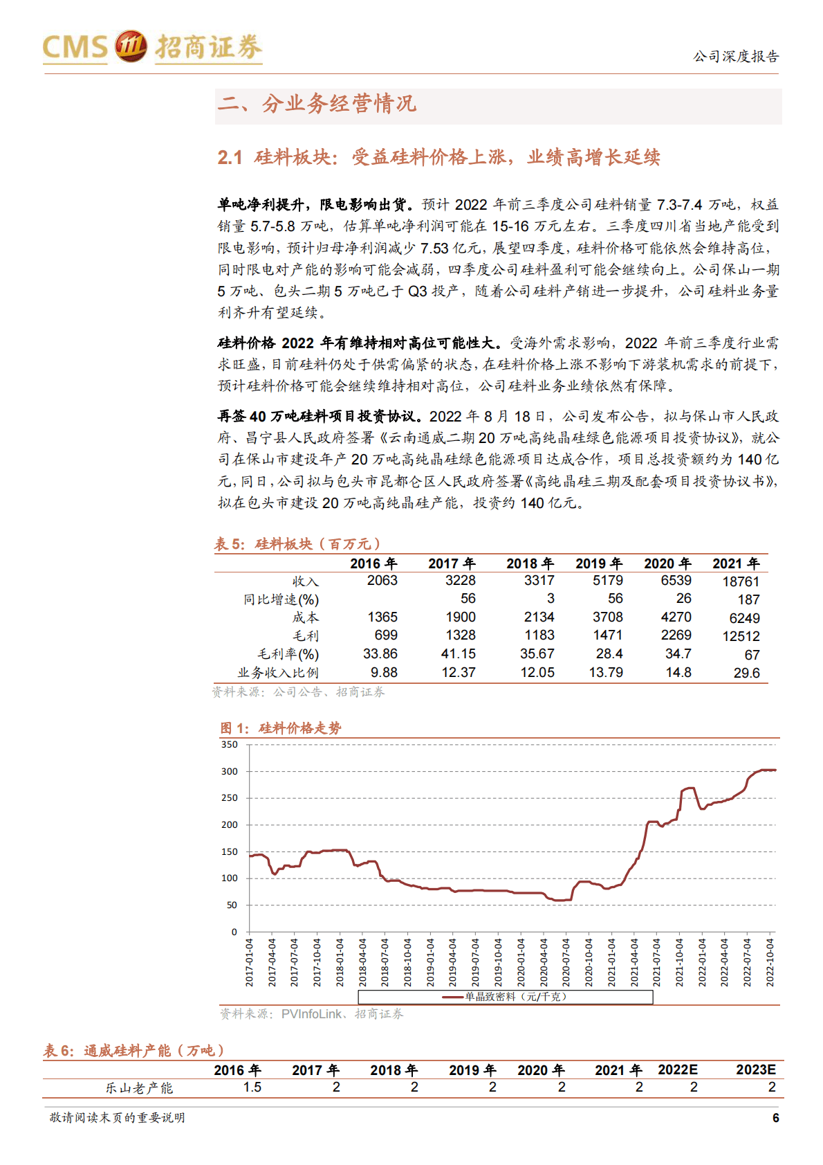 通威股份-硅料盈利继续提升，电池片盈利如期修复-221026 第6页