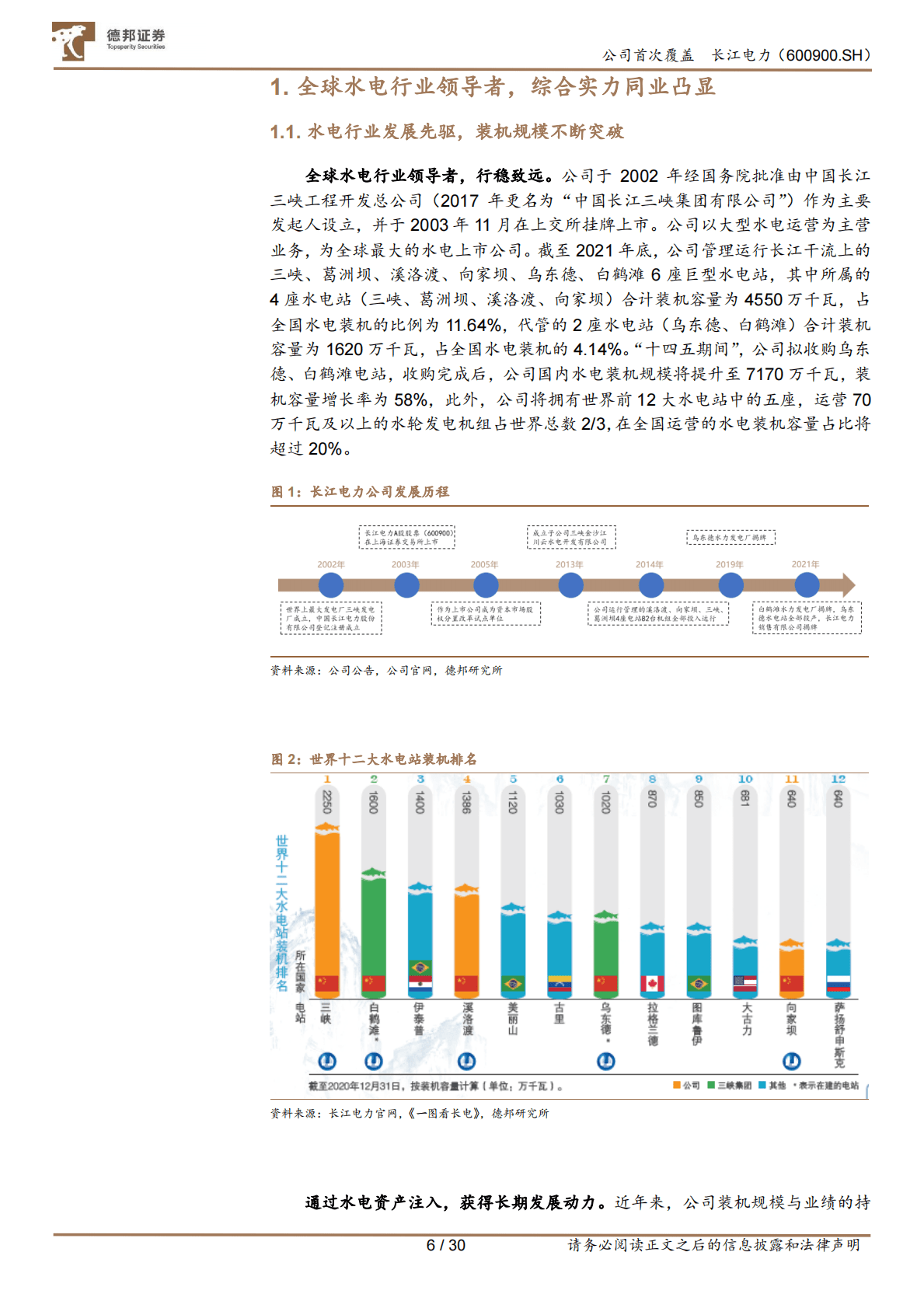 长江电力-水电巨擘，源远流长-221026 第6页