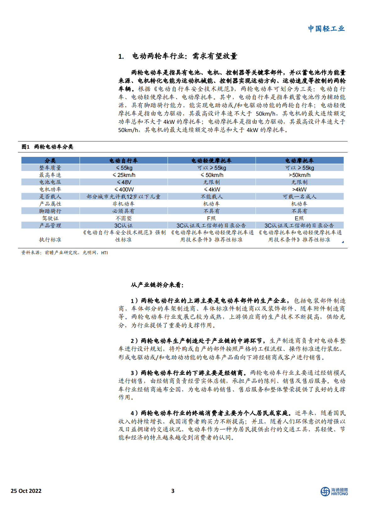 中国轻工业行业电动两轮车：龙头的高成长性，是可持续的吗？-221025 第3页