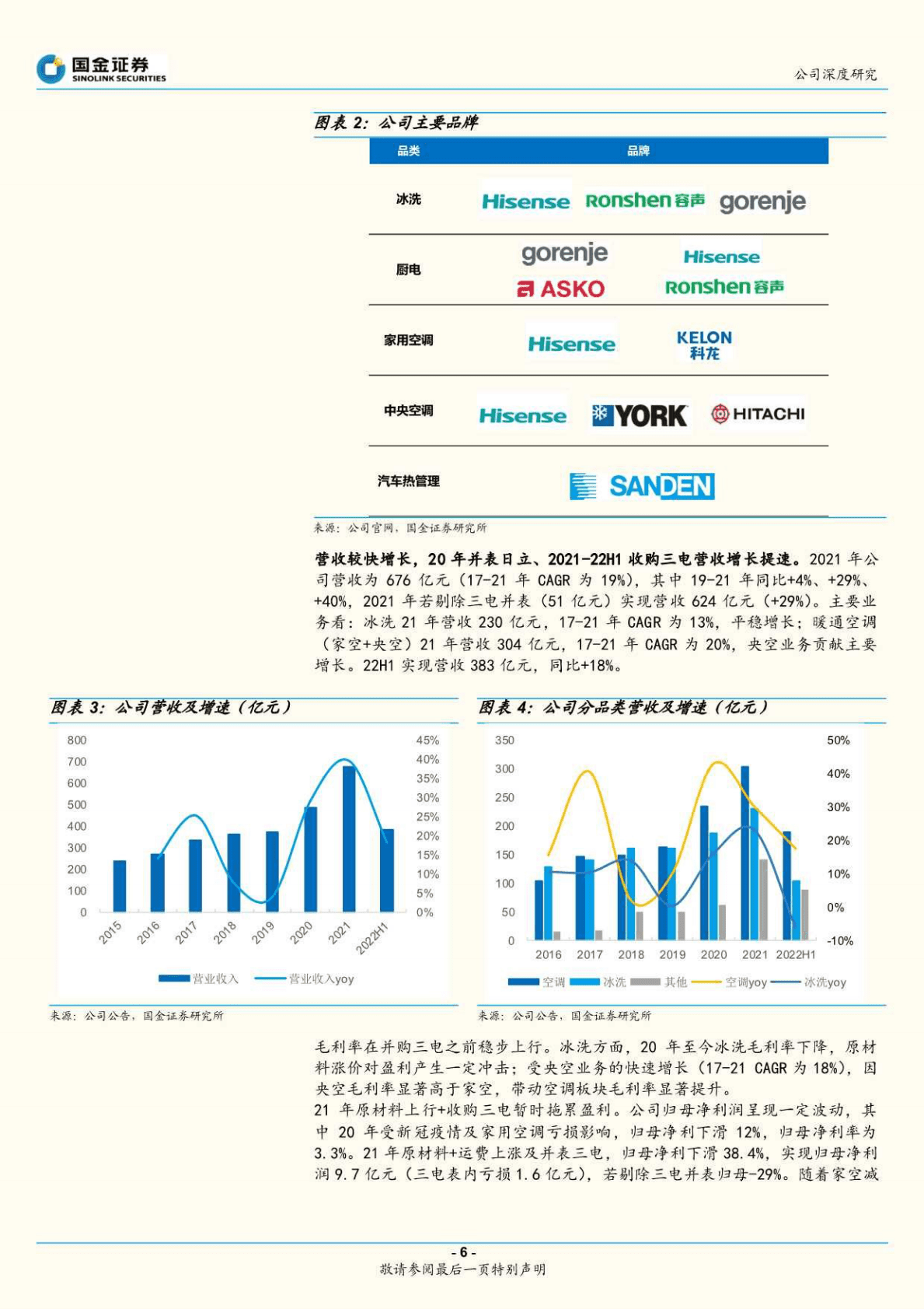 海信家电-公司深度研究：央空龙头开疆扩土，多重改善助力扬帆远航-221026 第6页