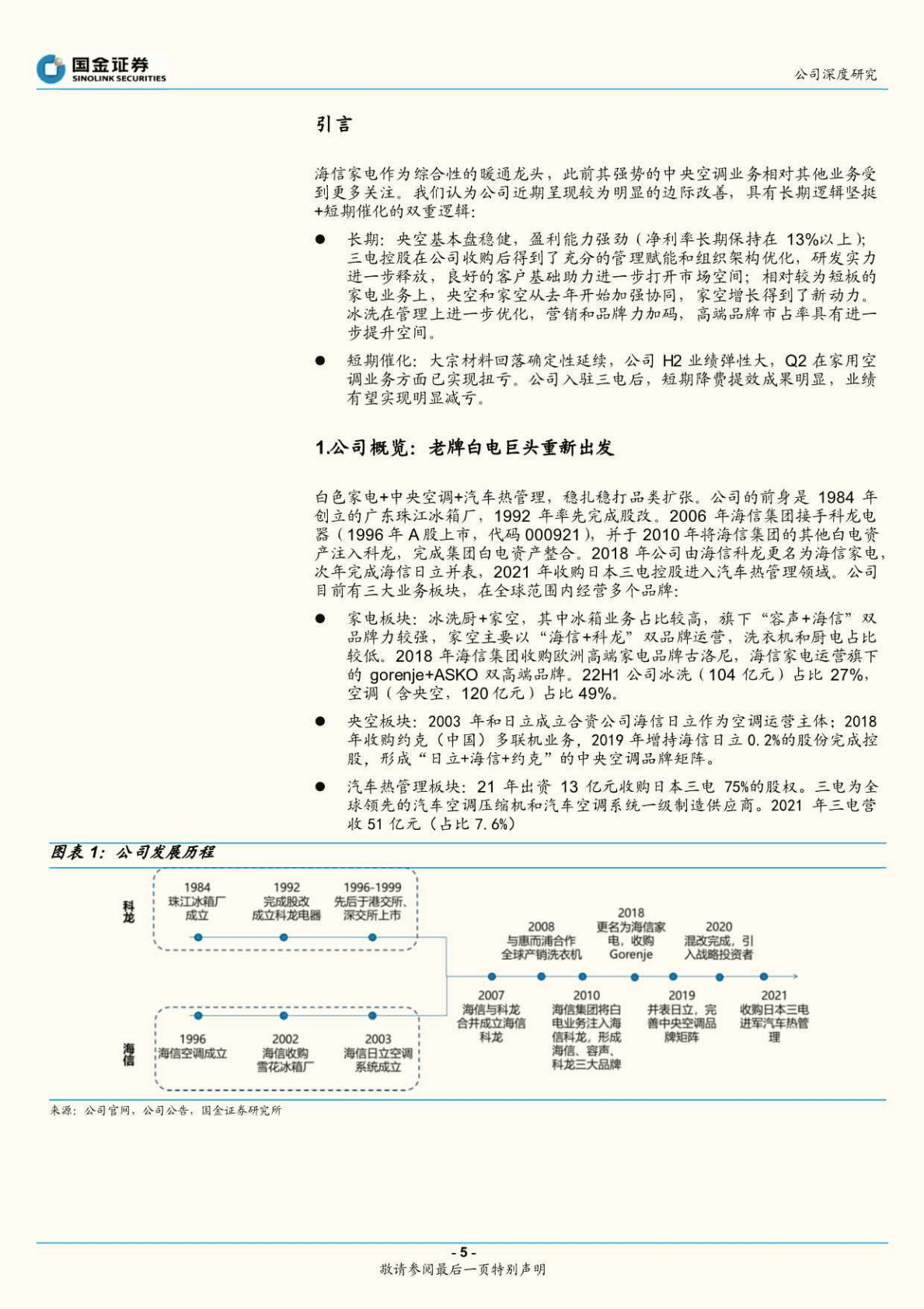 海信家电-公司深度研究：央空龙头开疆扩土，多重改善助力扬帆远航-221026 第5页