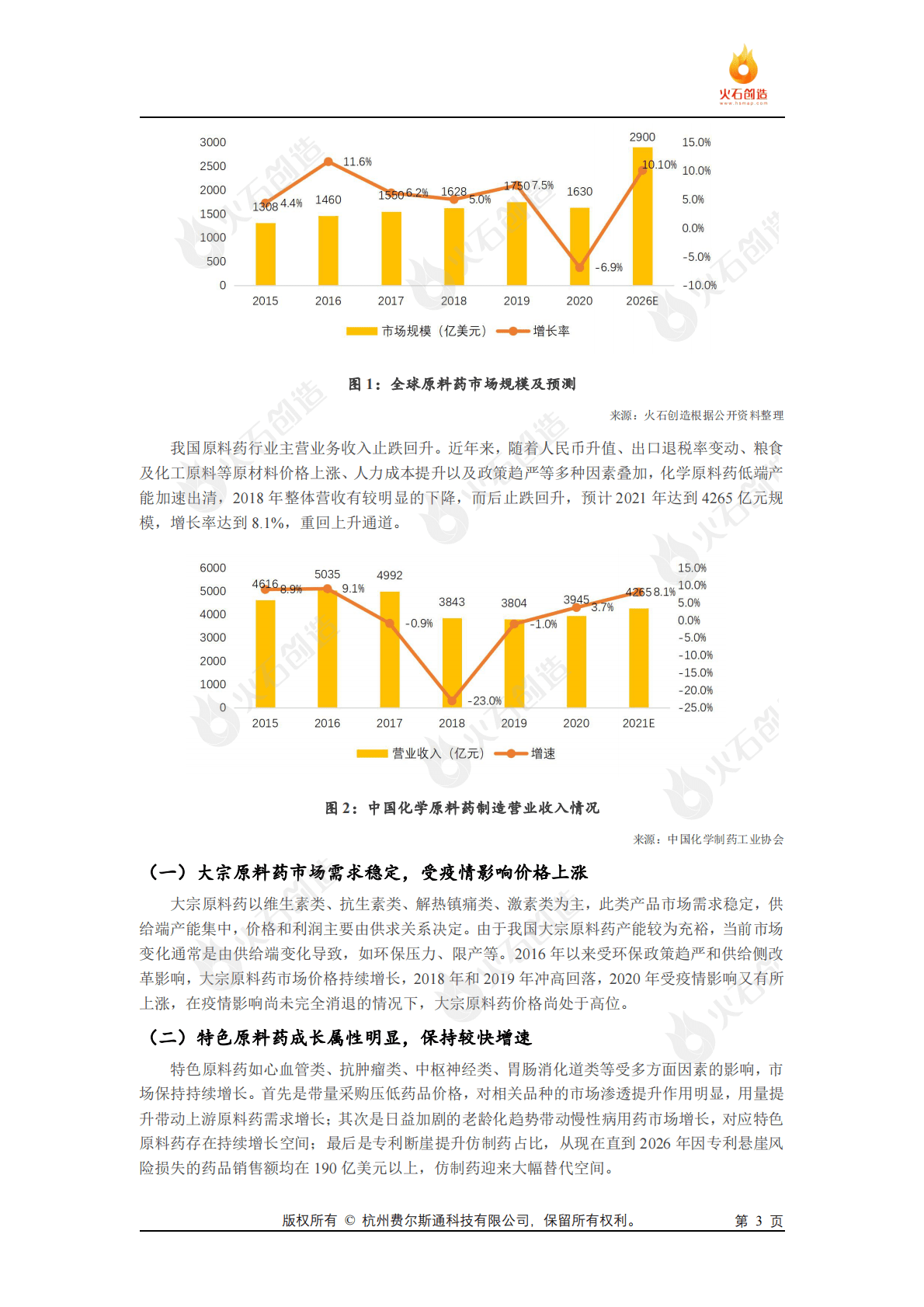 火石创造：2022化学原料药发展专题报告 第3页