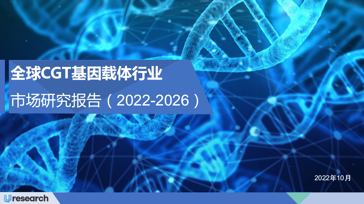 Uresearch：全球CGT基因载体行业市场研究报告（2022-2026） 第1页