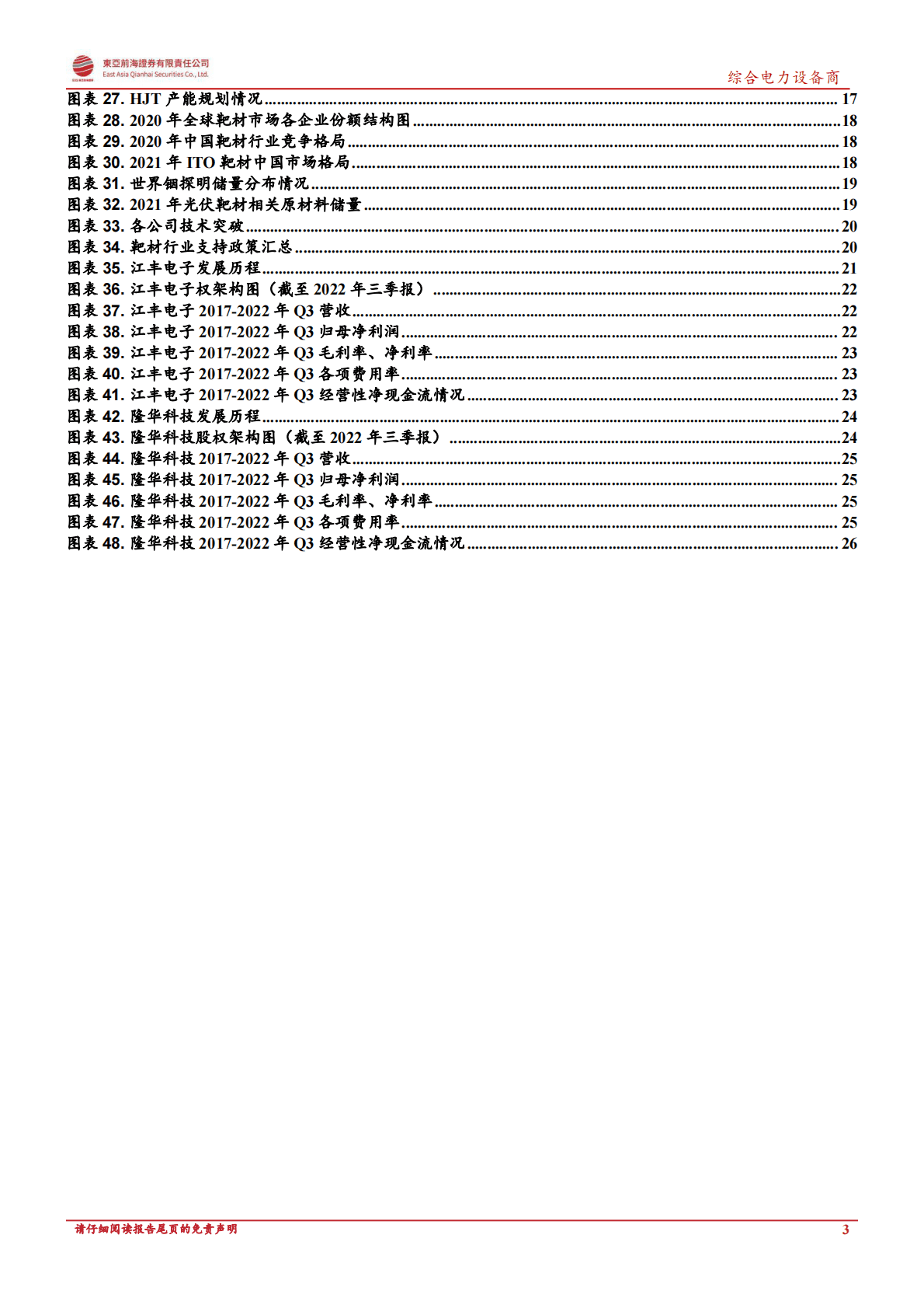 综合电力设备商行业洞悉光伏辅材产业链系列三：HJT及薄膜太阳能电池迅猛发展，光伏靶材跻身重要原材料-221028 第3页