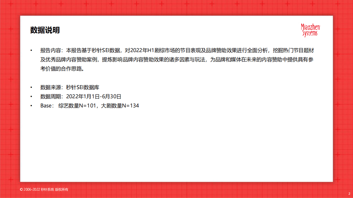 秒针系统：2022H1中国剧综赞助市场分析报告 第2页