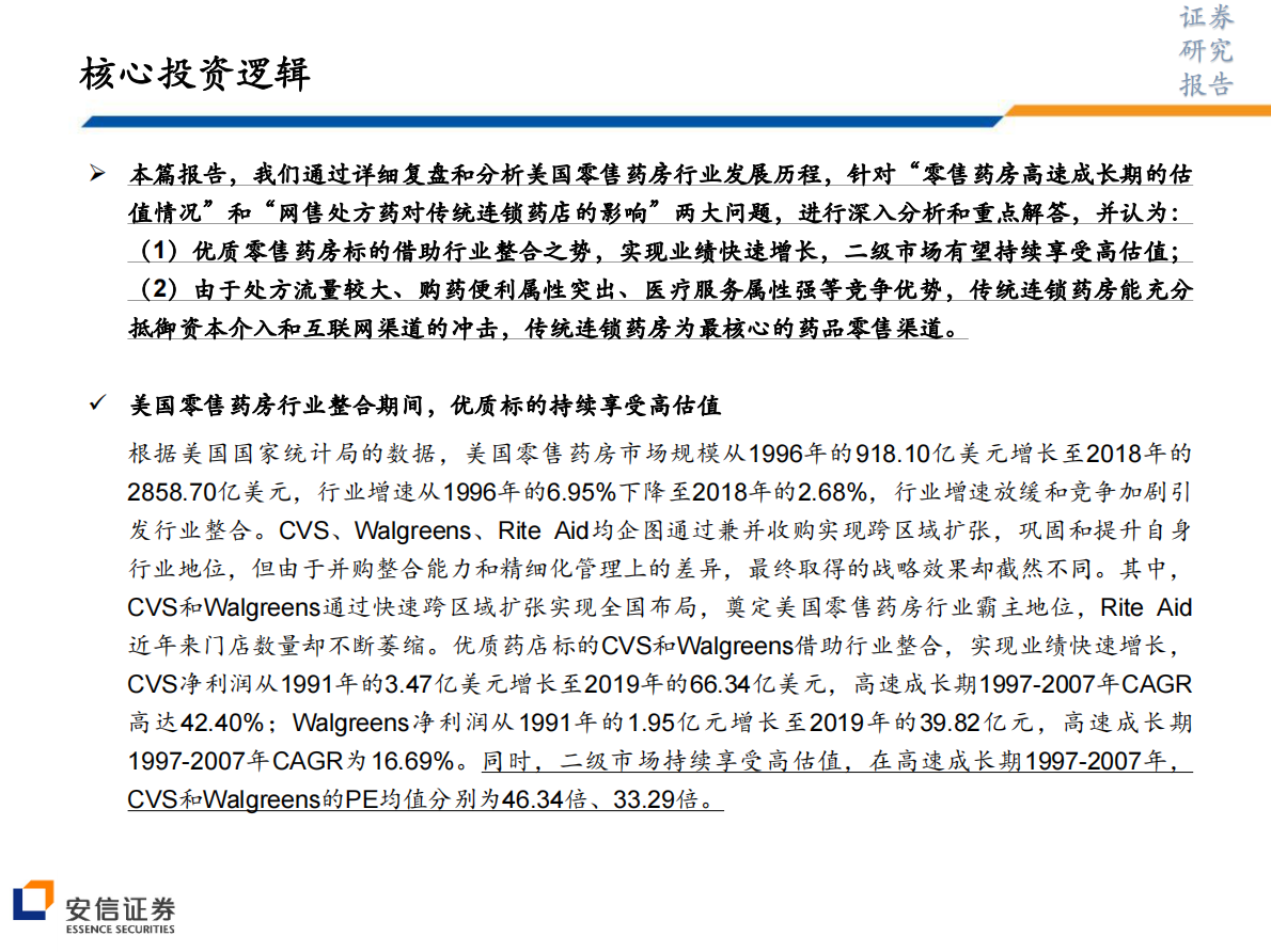 借鉴美国经验，分析药店高速成长期的估值水平和网上药店的影响.pdf 第2页
