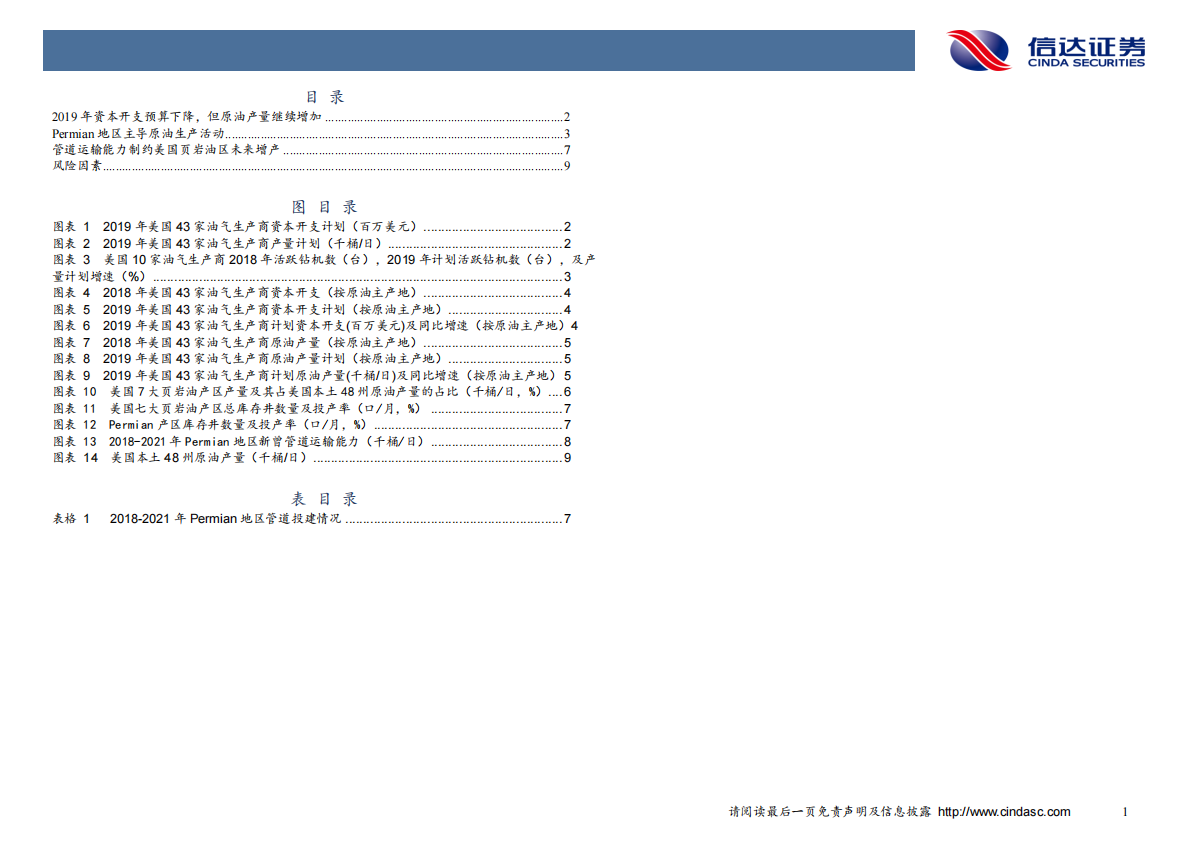 资本开支下降？解读43家美国油企2019年生产计划！.pdf 第3页