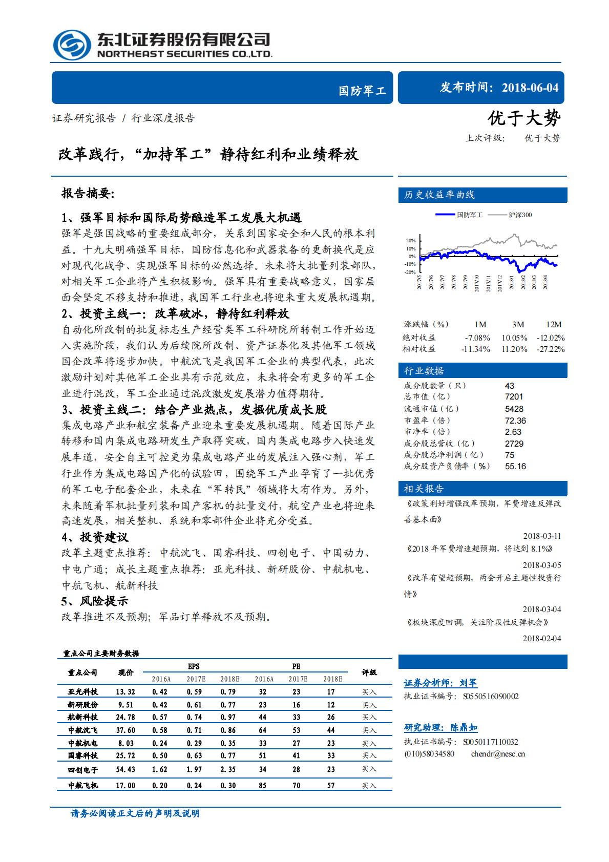 国防军工：改革践行，&ldquo;加持军工&rdquo;静待红利和业绩释放.pdf 第1页