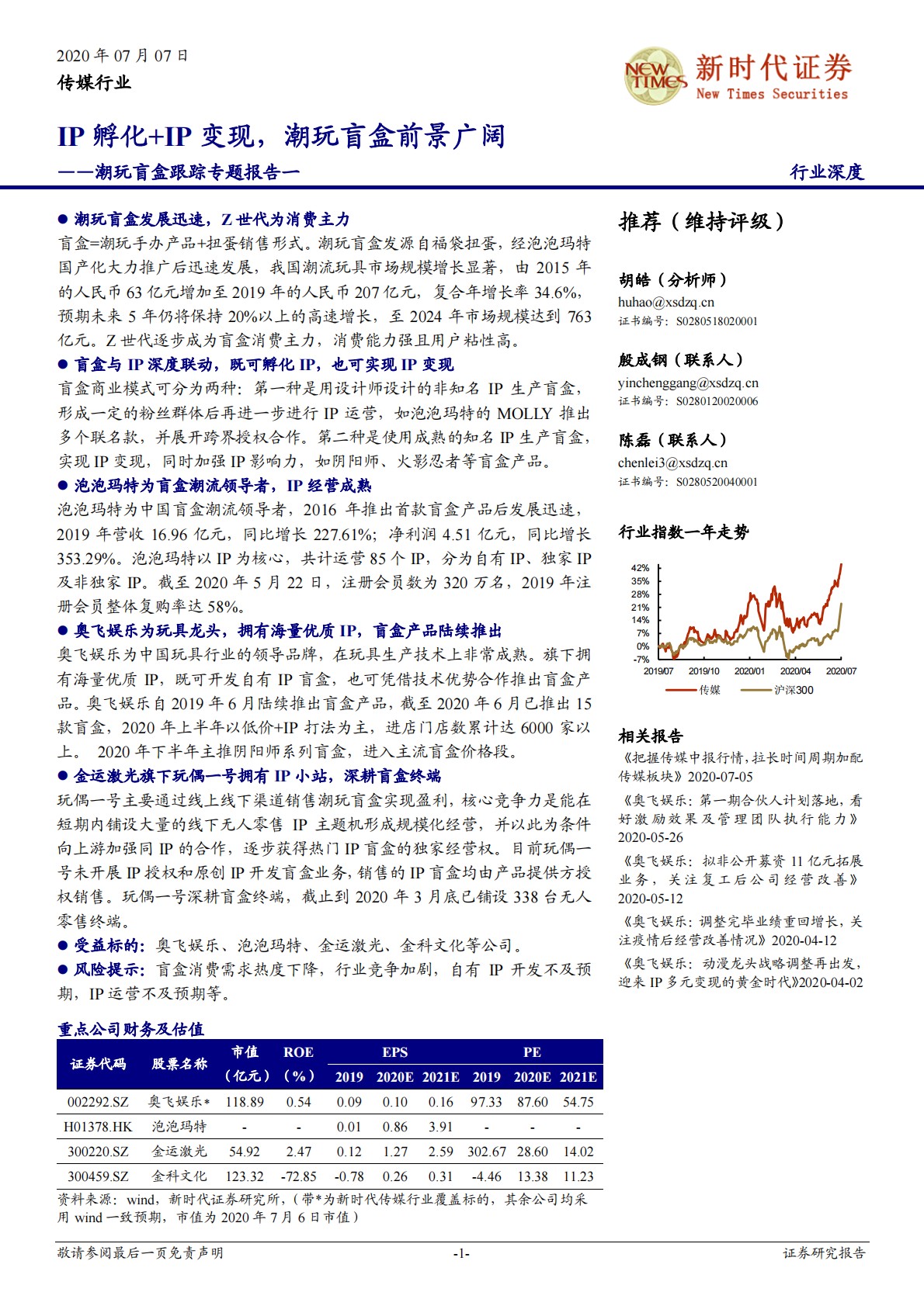 潮玩盲盒跟踪专题报告一：IP孵化 IP变现，潮玩盲盒前景广阔.pdf 第1页
