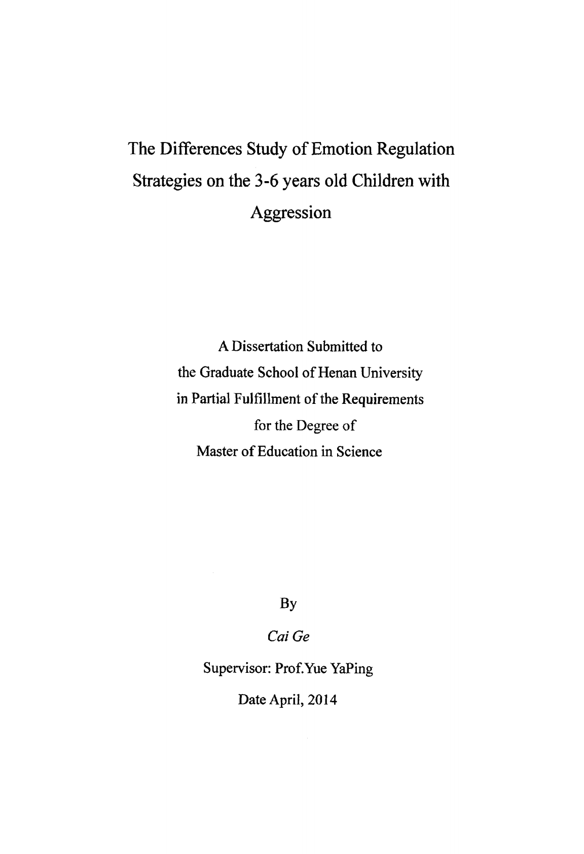 3-6岁攻击性儿童在情绪调节策略上的差异性研究.pdf 第1页
