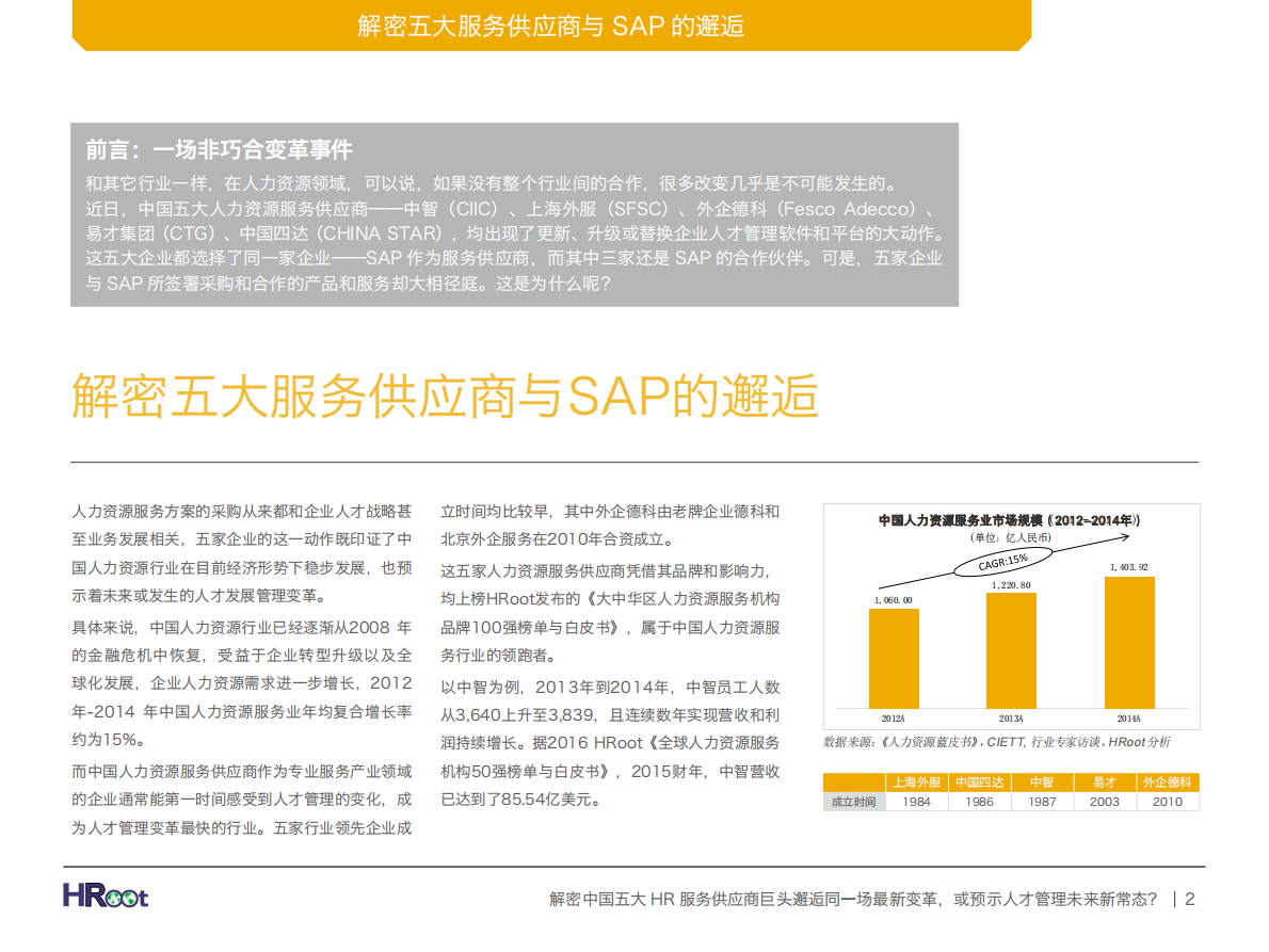 解密中国五大HR服务供应商巨头邂逅：同一场最新变革，或预示人才管理未来新常态？.pdf 第2页