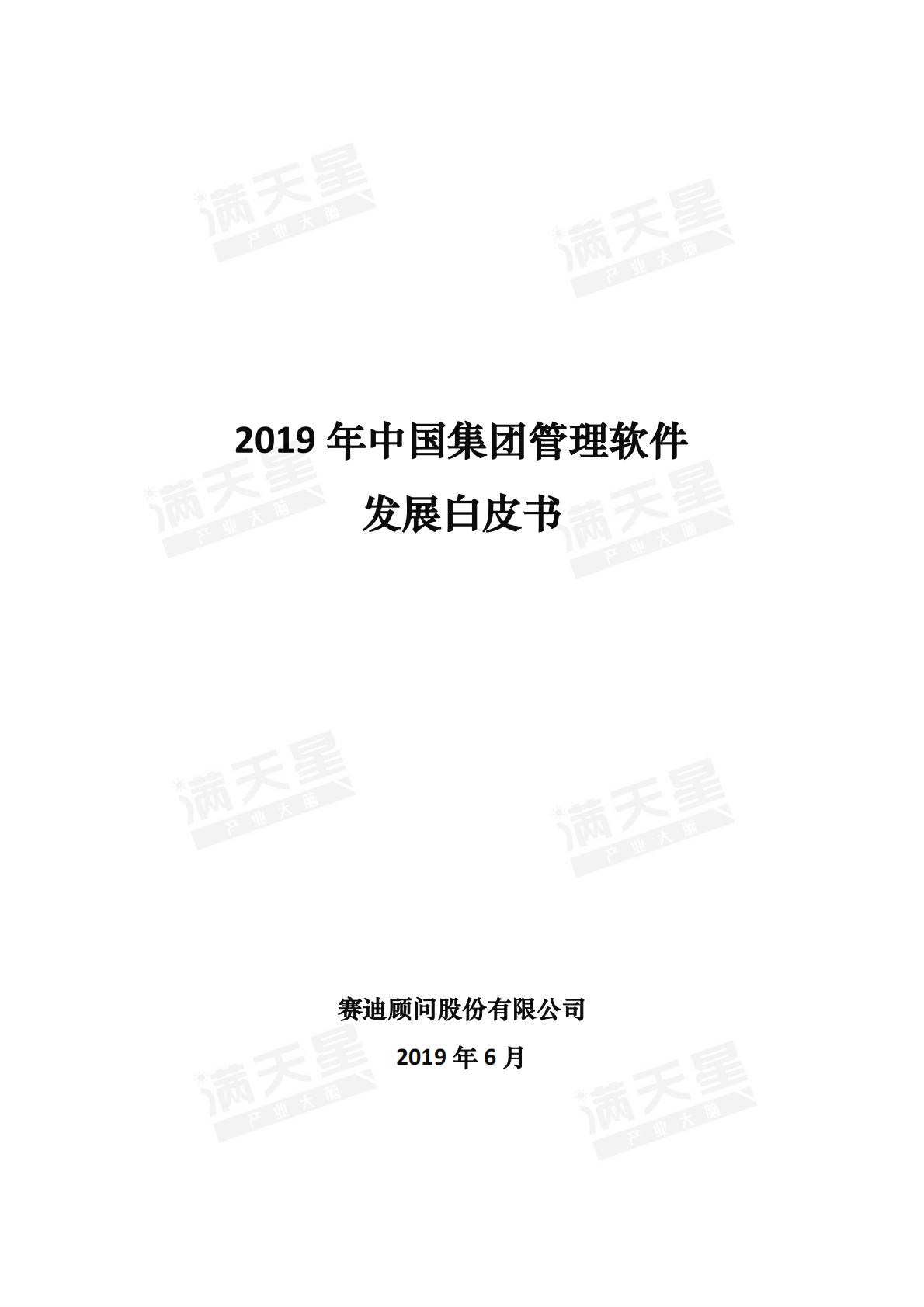 2019年中国集团管理软件发展白皮书.pdf 第1页