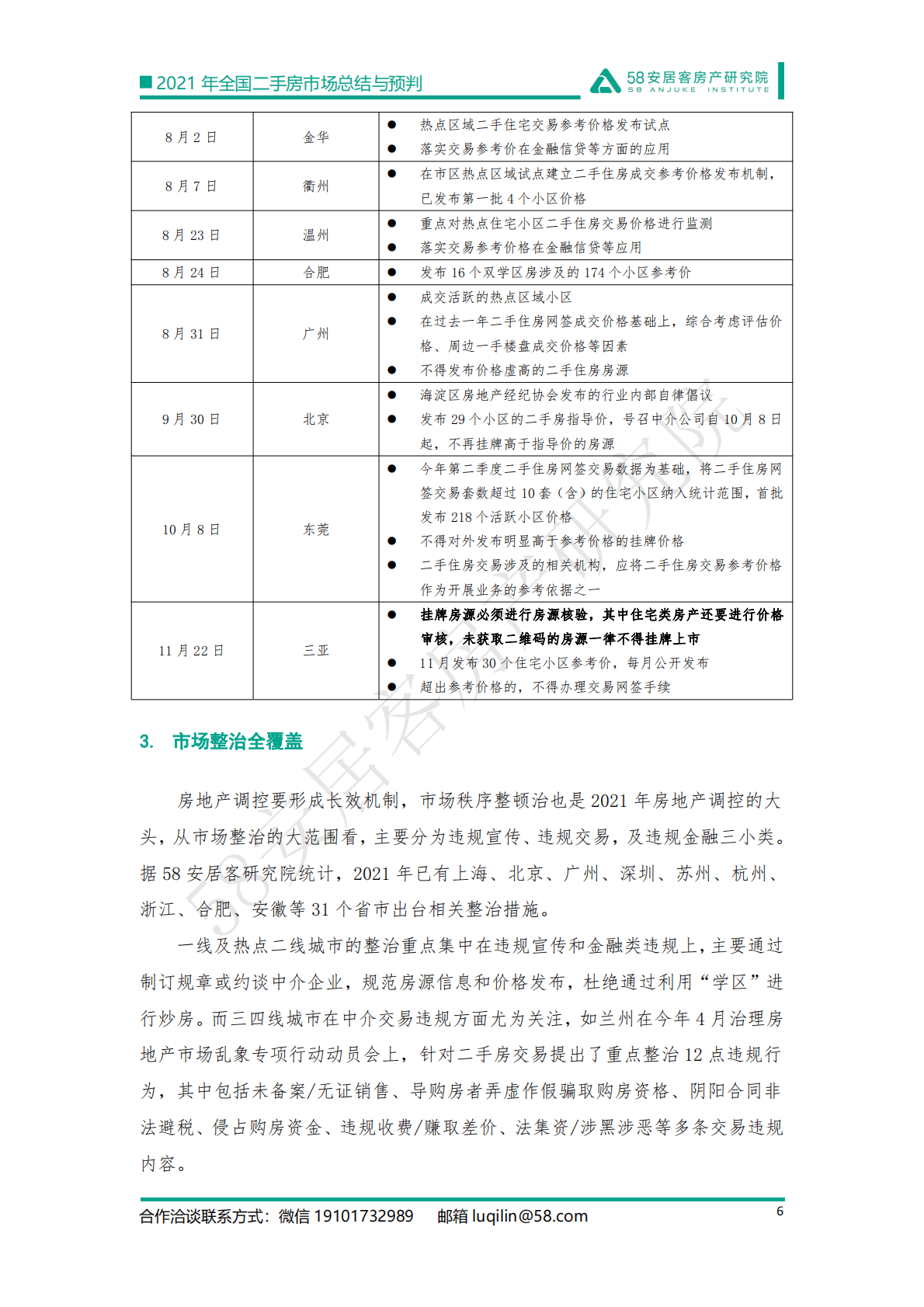 58安居客：2021年全国二手房市场总结与预判：强管控下的市场迎来变局.pdf 第6页