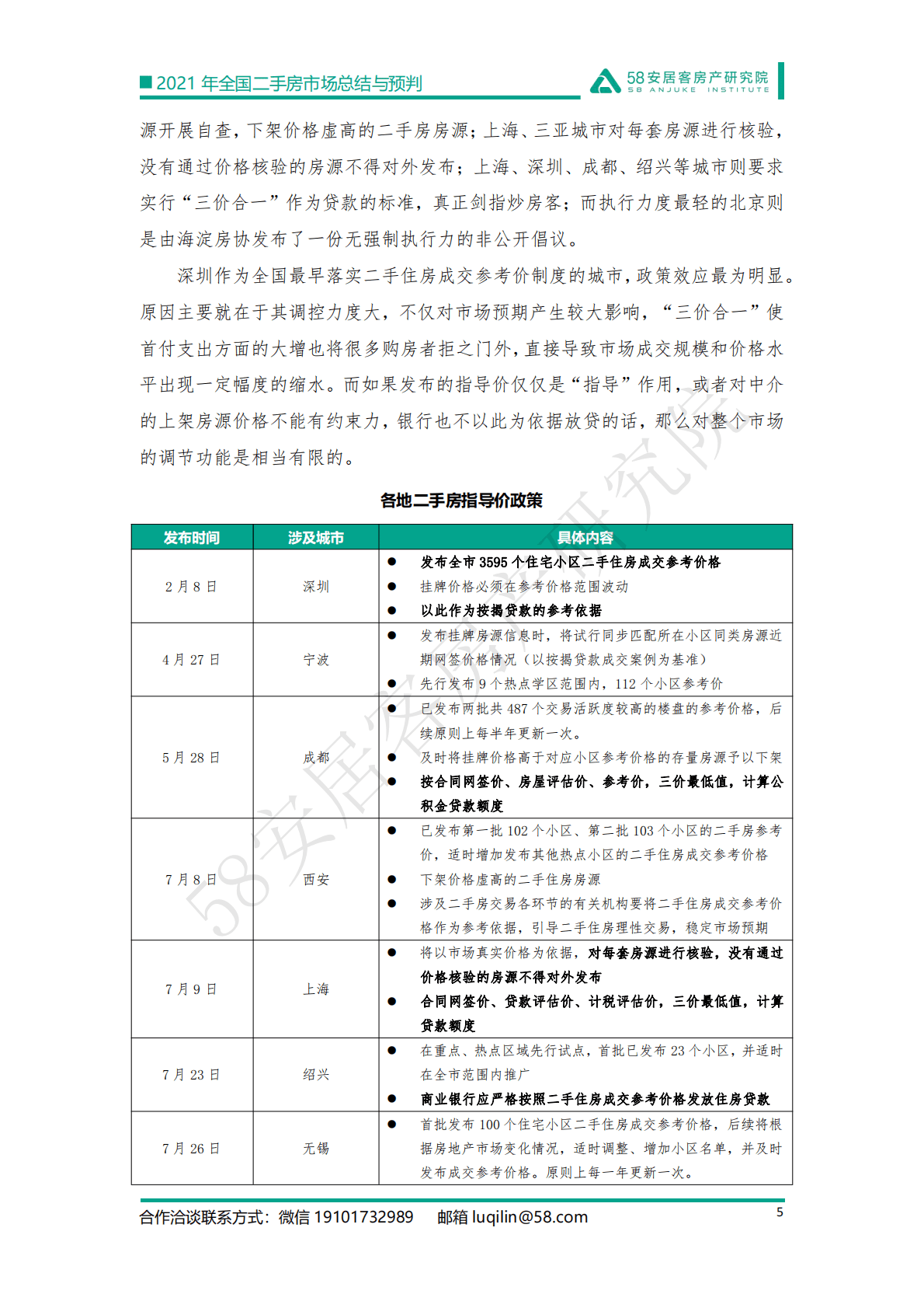 58安居客：2021年全国二手房市场总结与预判：强管控下的市场迎来变局.pdf 第5页