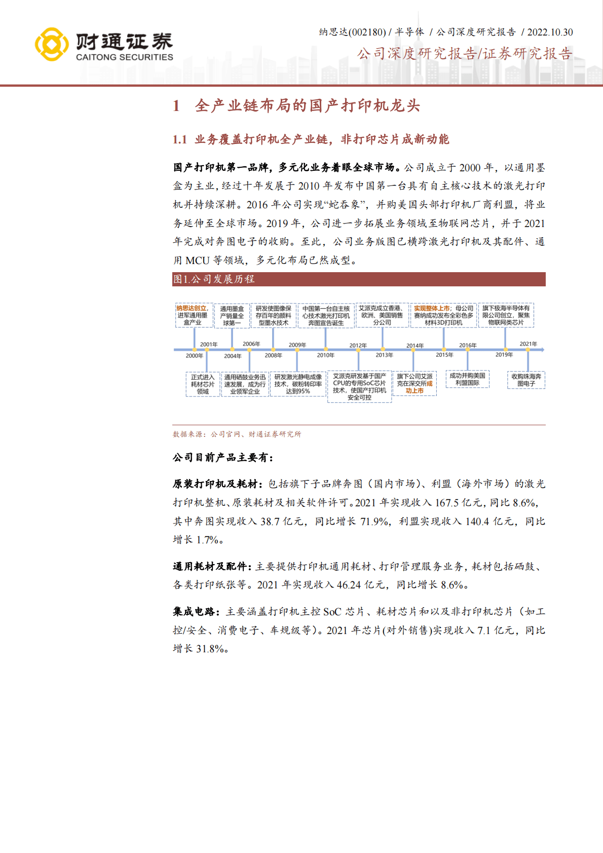 纳思达-国产之光，&ldquo;打印机+耗材+芯片&rdquo;轮番驱动高成长-221030 第5页