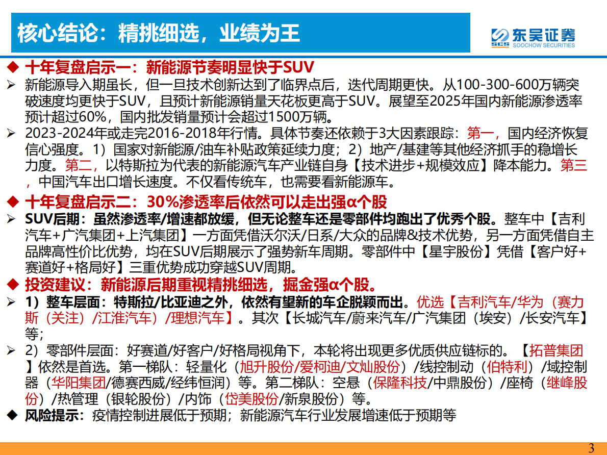汽车与零部件行业十年汽车复盘对2023年启示：精挑细选，业绩为王-221102 第3页