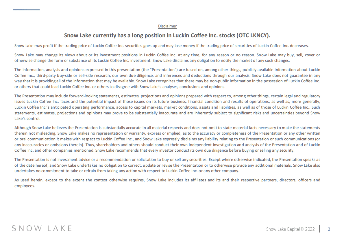 雪湖资本：瑞幸咖啡投资研究报告【英文版】 第2页