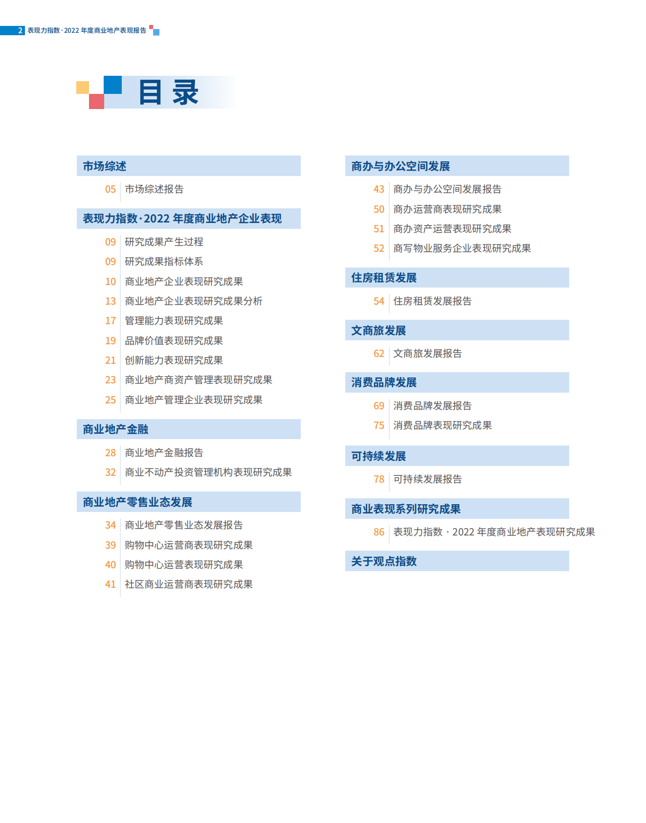 观点指数：2022年度商业地产表现报告 第2页