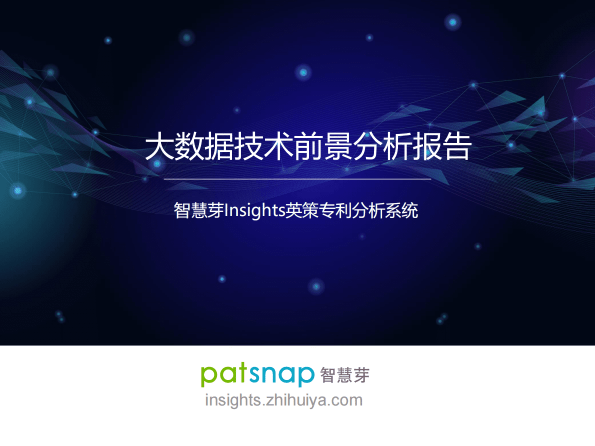 智慧芽：2021大数据技术前景分析报告 第1页