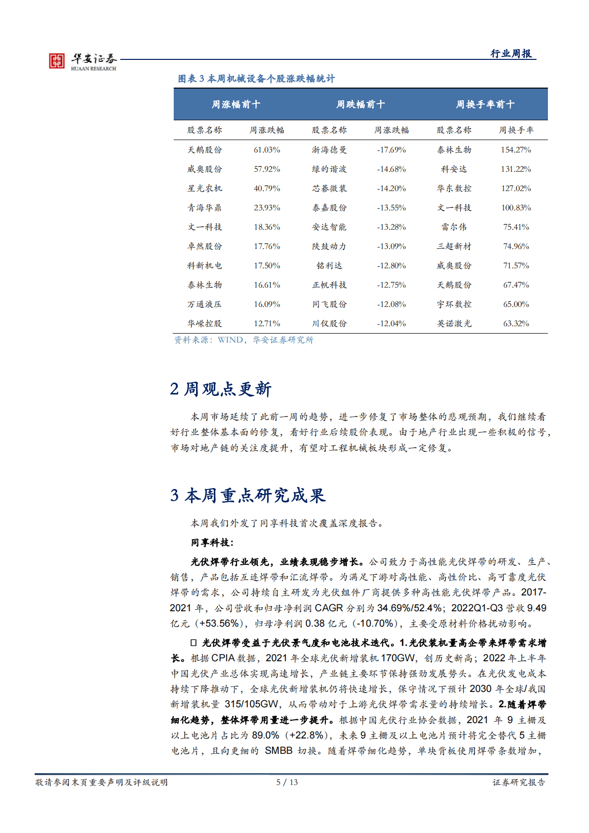 机械设备行业周报：看好行业基本面修复，关注工程机械板块 第5页