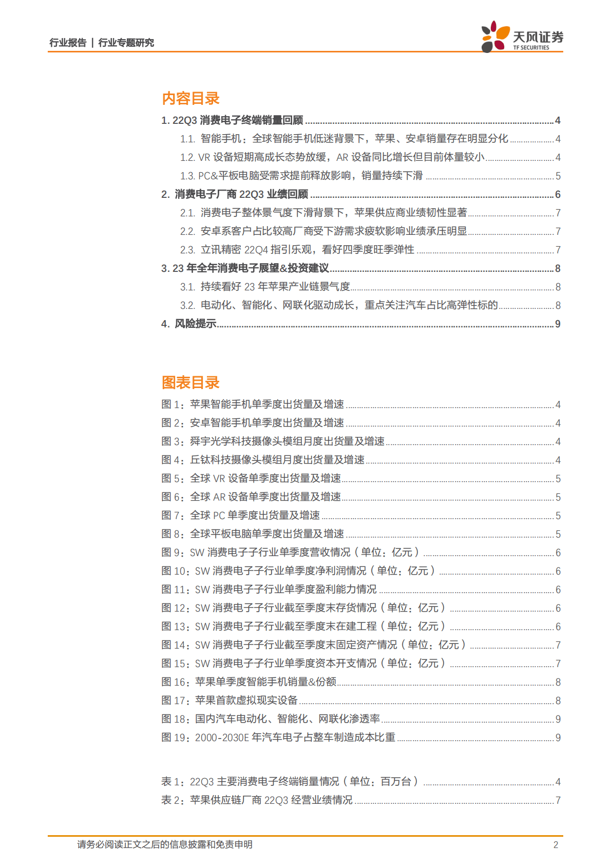 消费电子2022年三季报总结 第2页