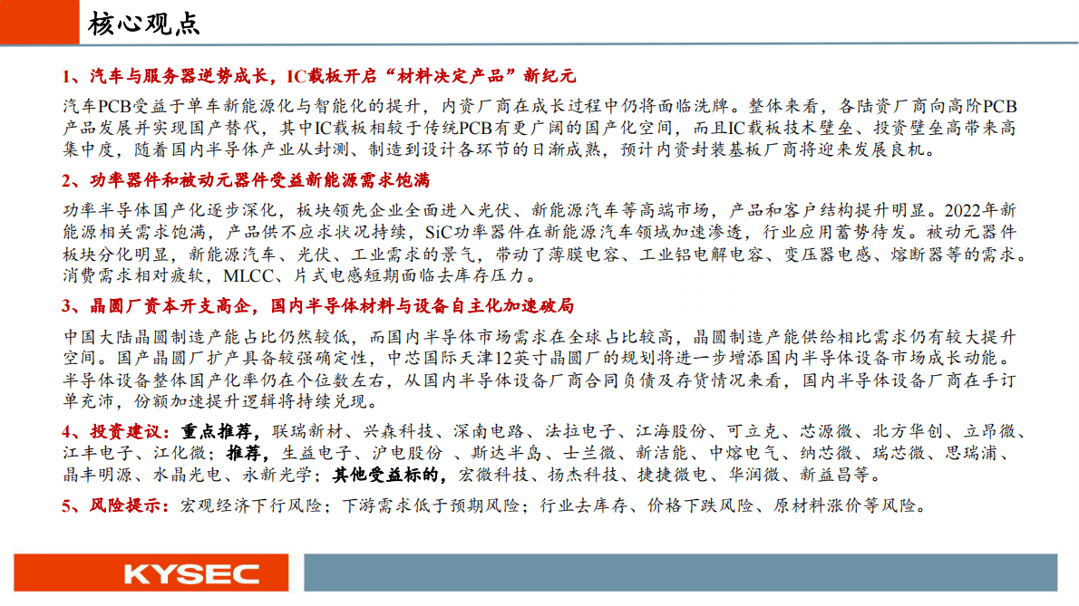 电子行业2023年度投资策略：新能源电子乘势而上，半导体材料与设备自主化加速破局 第2页