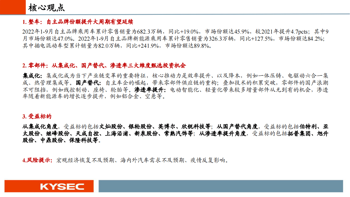 汽车行业2023年度投资策略：从集成化、国产替代、渗透率三大维度甄选汽车板块投资机会 第2页