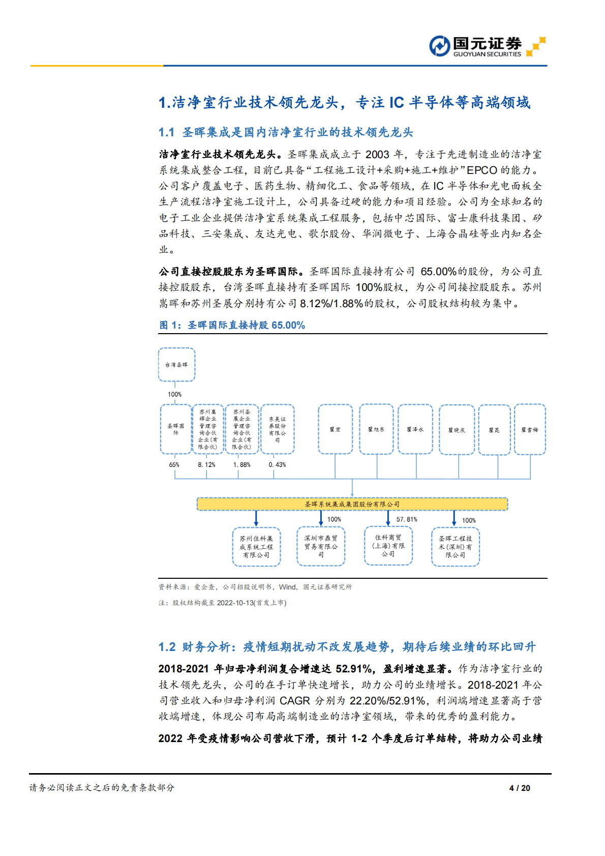 圣辉集成首次覆盖报告：专注IC半导体高端领域，洁净室龙头技术领先 第4页