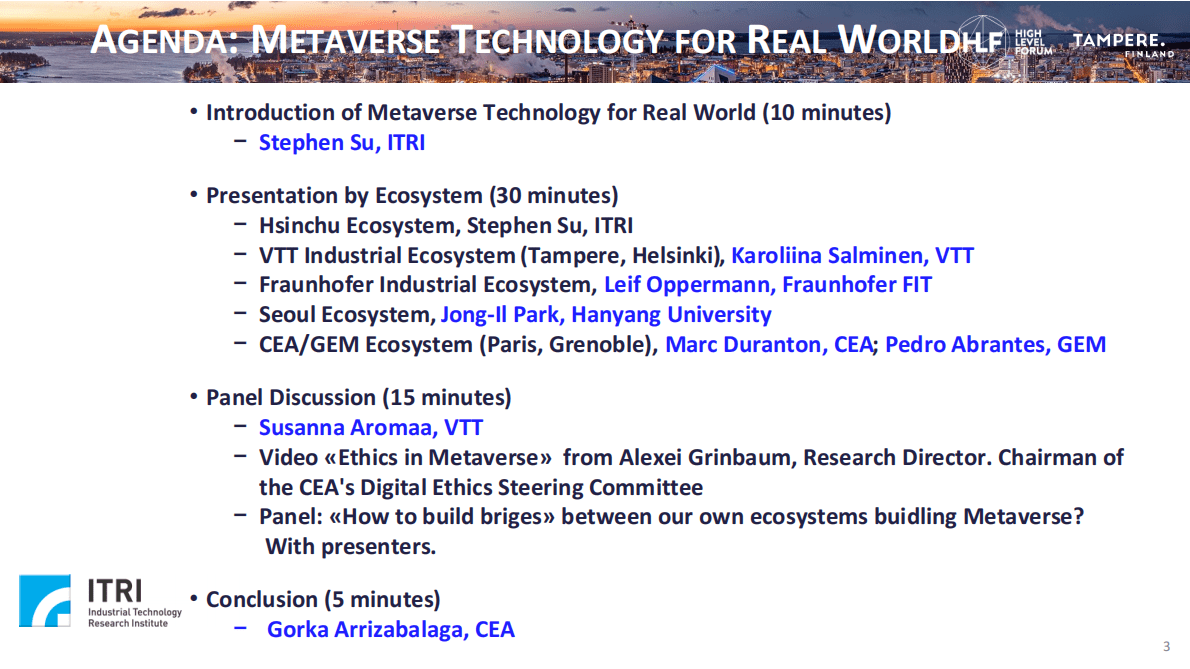 ITRI：IEK+元宇宙技术与绿色生态链的国际生态合作机会【英文版】 第3页