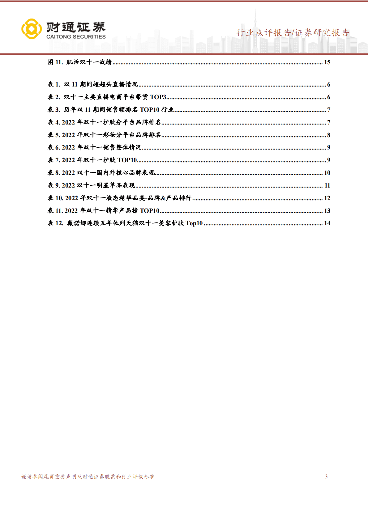 化妆品：双十一大盘&美妆表现总结-国货崛起，分化持续 第3页
