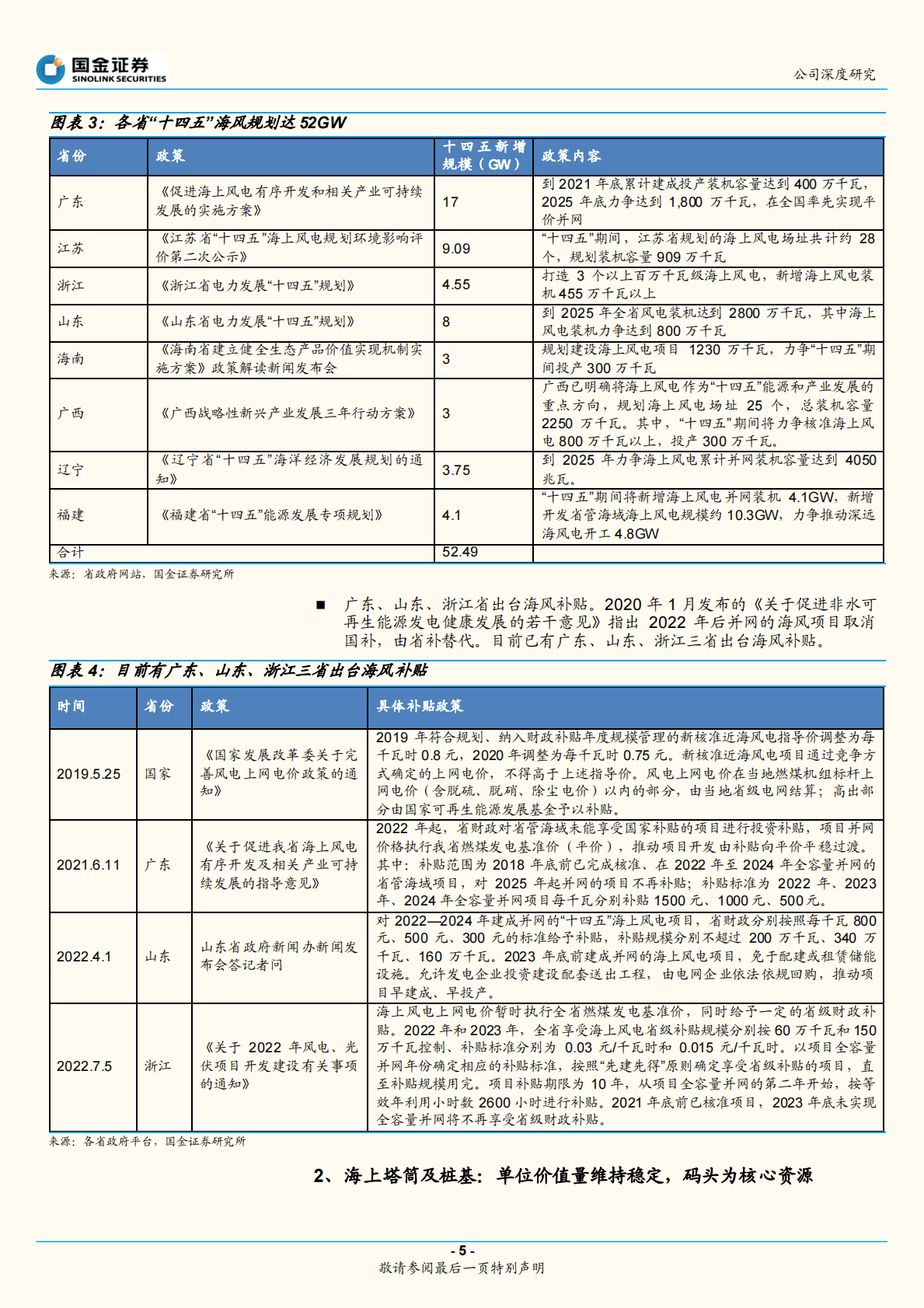 海风电力：海塔+桩基龙头，布局海上，产能快速释放 第5页