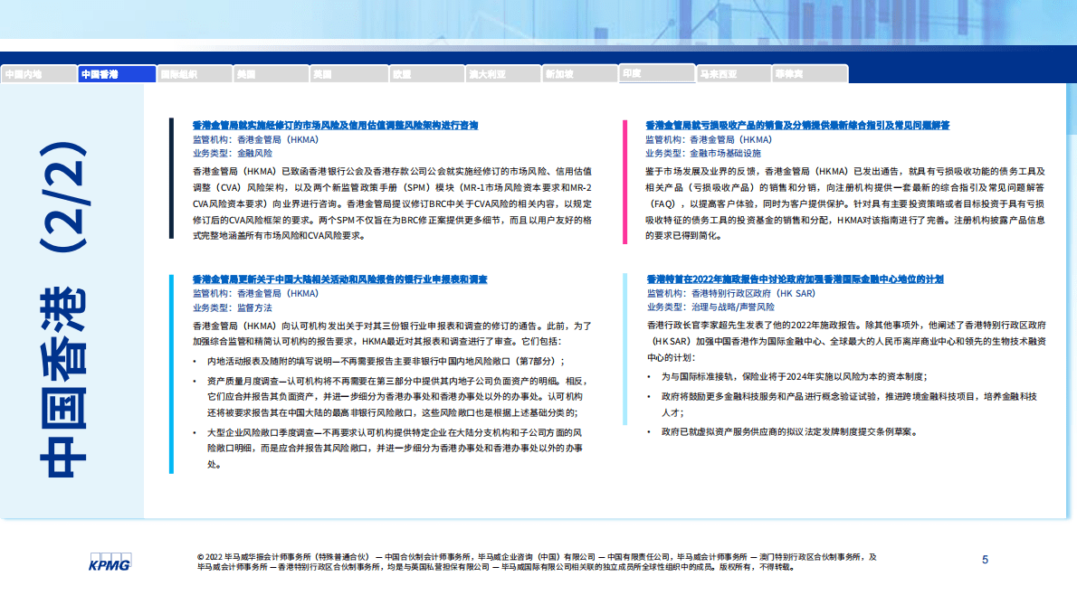 毕马威：全球金融监管动态月刊（2022年10月刊） 第5页