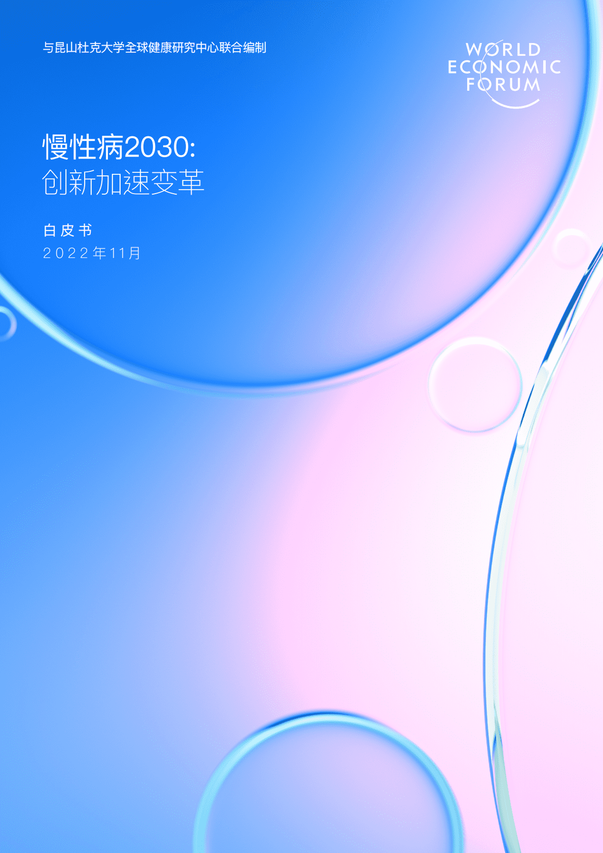 世界经济论坛：慢性病2030：创新加速变革白皮书 第1页