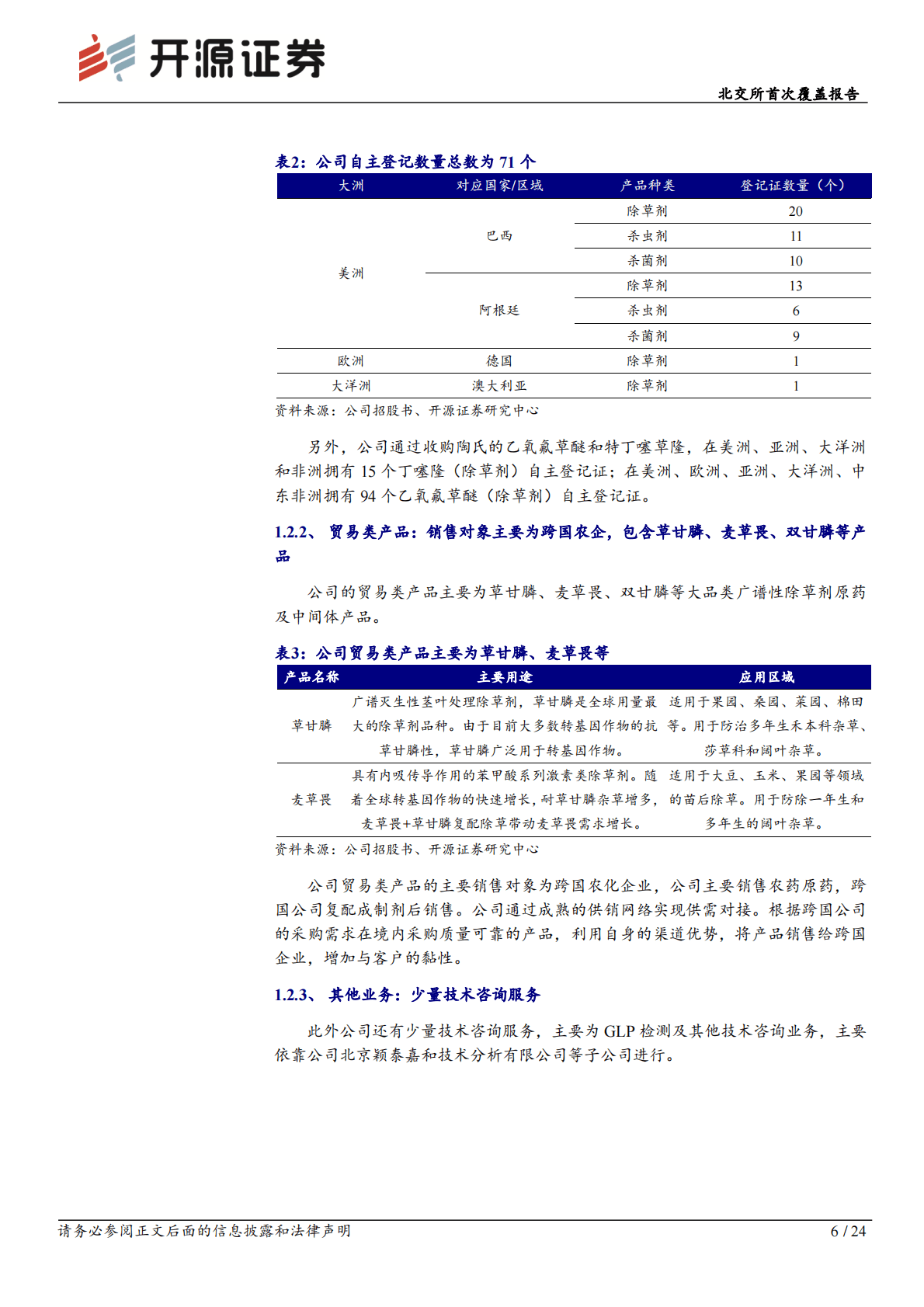 颖泰生物：北交所首次覆盖报告：国内农药行业龙头，把握海外订单内流机遇 第6页