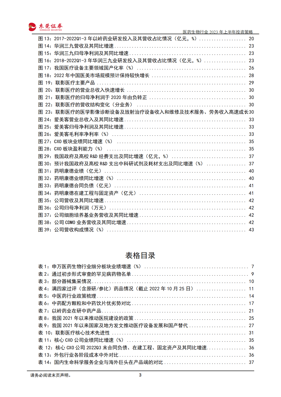医药生物行业2023年上半年投资策略：估值低位 精选方向 第3页