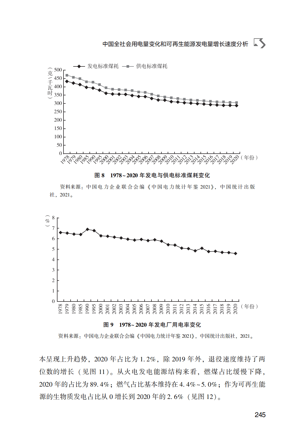 世界能源蓝皮书：中国全社会用电量变化和可再生能源发电量增长速度分析 第7页